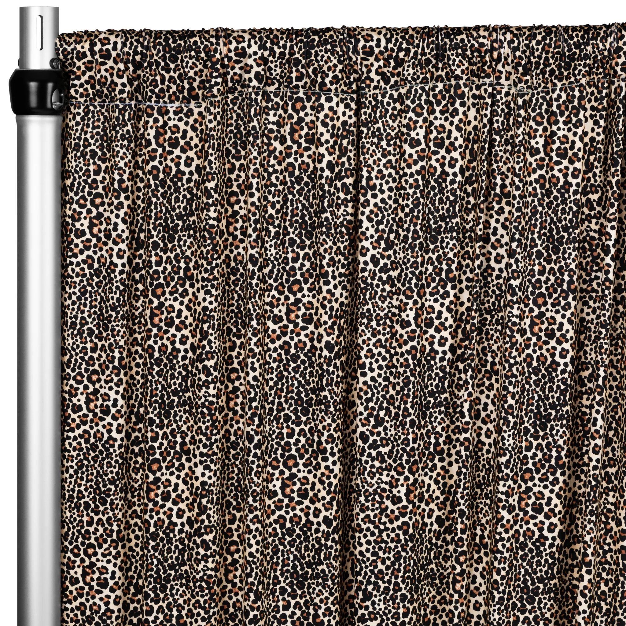 Leopard Animal Print Spandex 4-way Stretch Drape Curtain 12ft H x 60" W - Image 2
