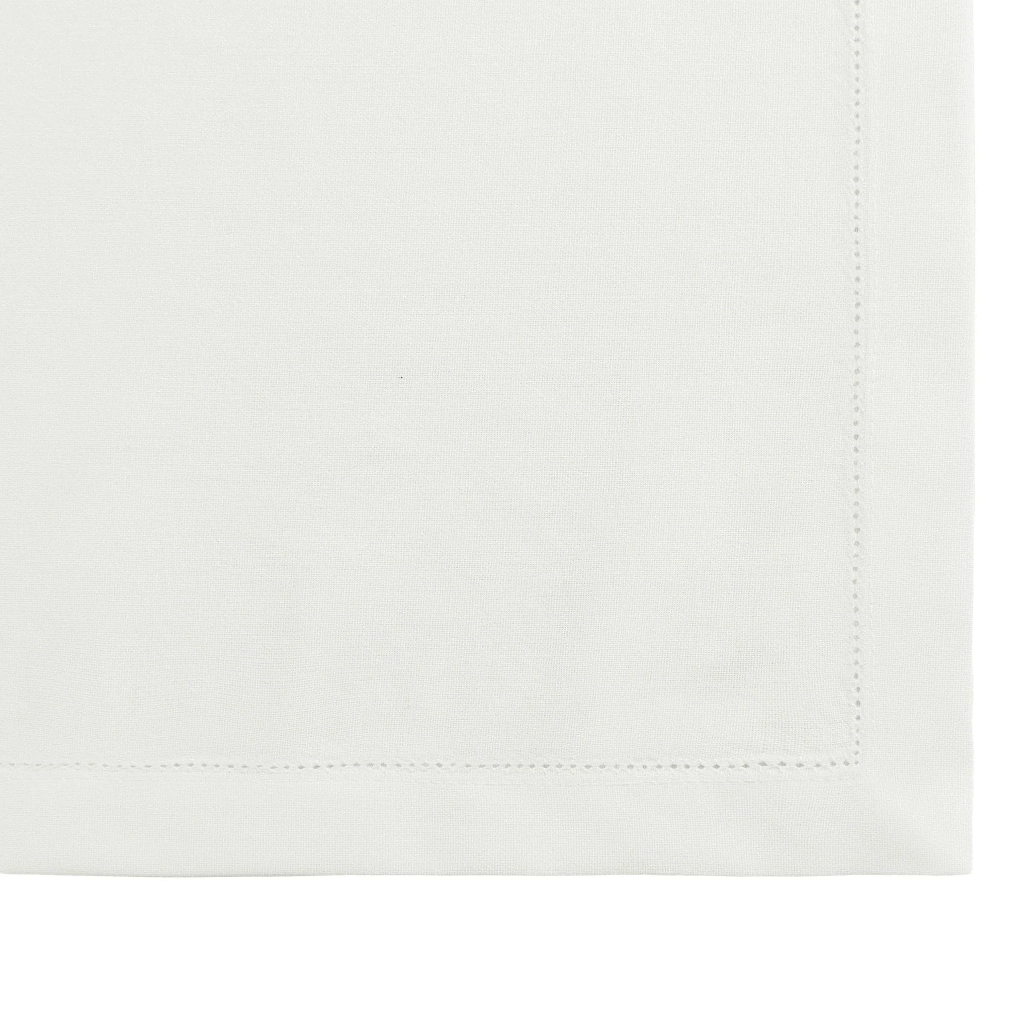 Light Ivory/Off White Hemstitch Linen Napkins 20"x20" (Set of 4) - Image 4