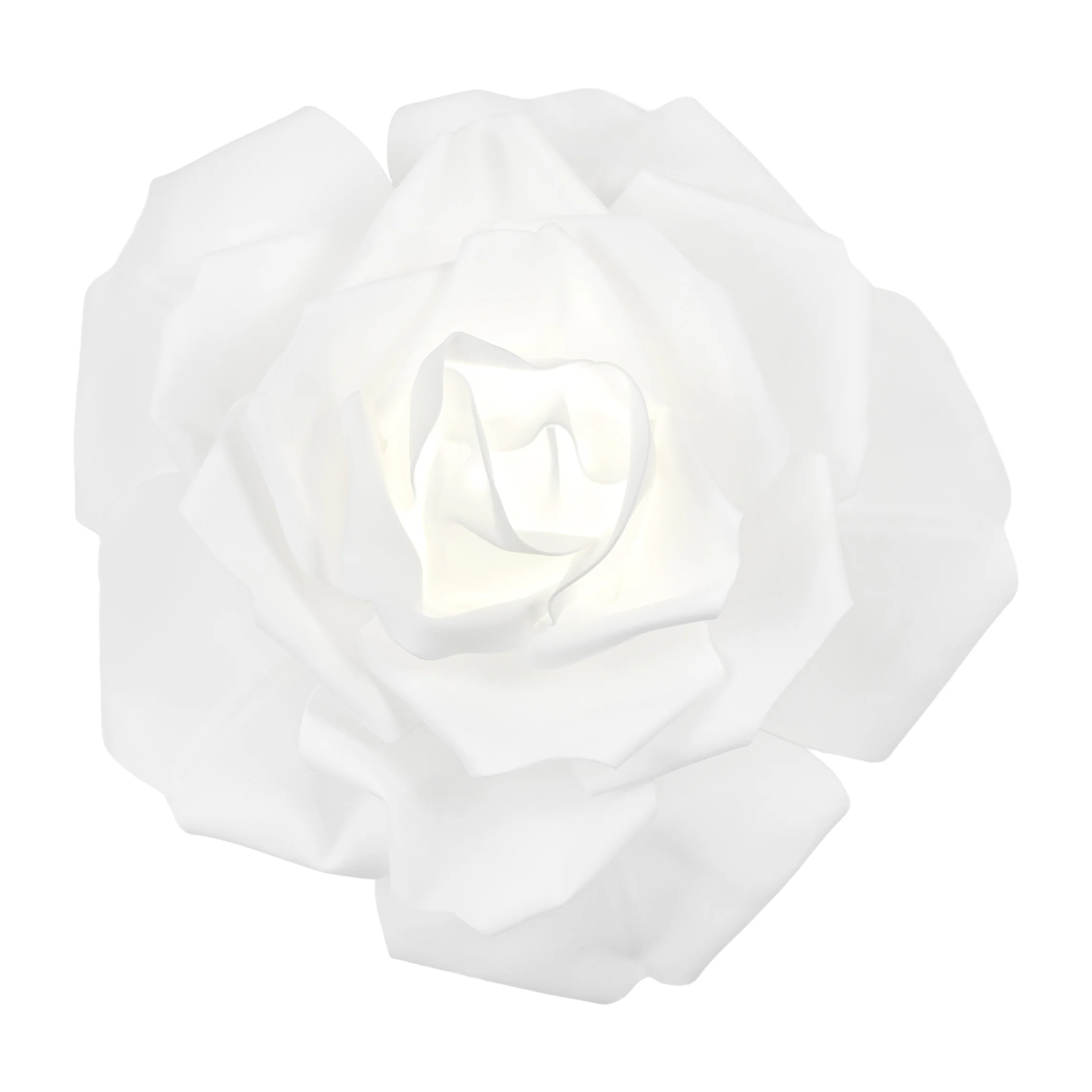 LED Lighted Large Foam Rose Wall  Decor 40 cm - White
