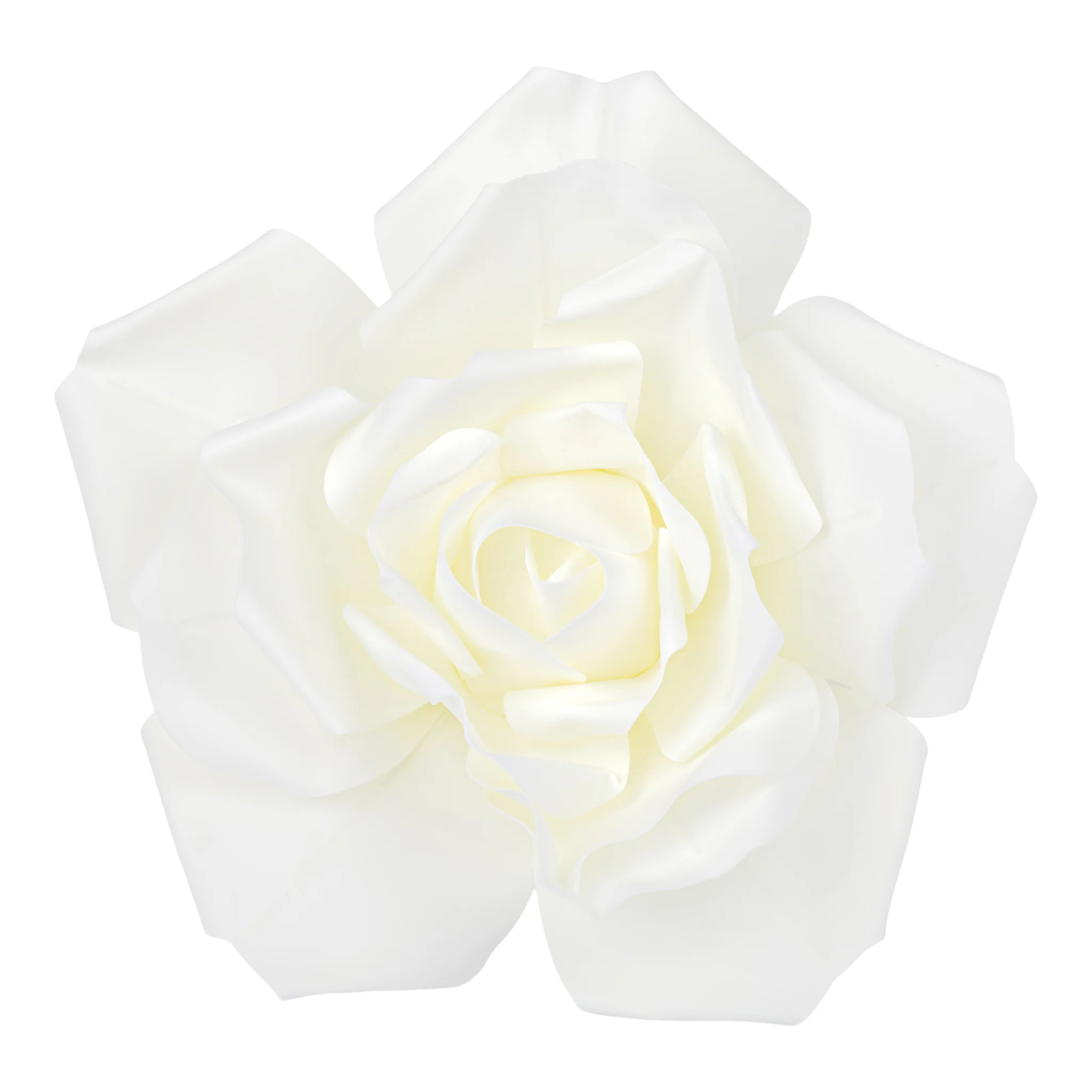 LED Lighted Large Foam Rose Wall  Decor 50 cm - Ivory