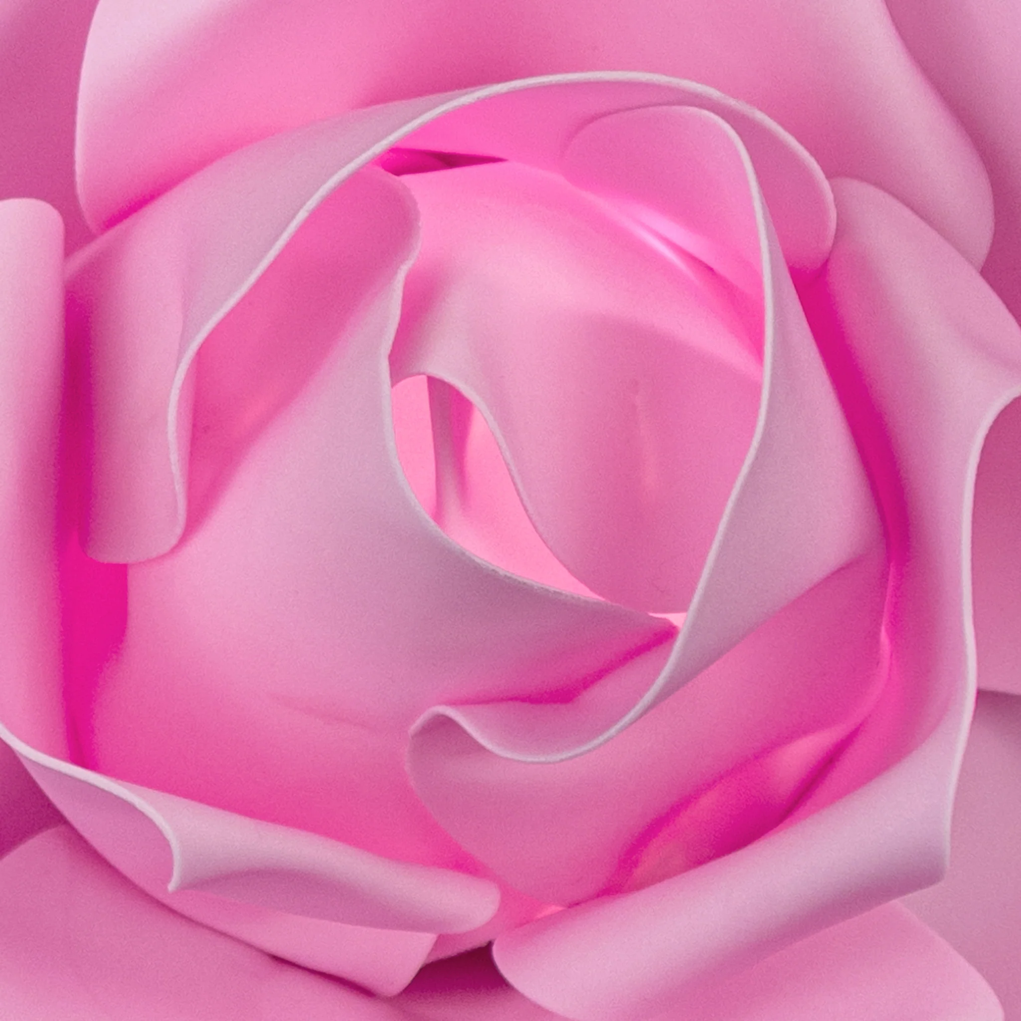 LED Lighted Large Foam Rose Wall  Decor 50 cm - Pink - Image 2