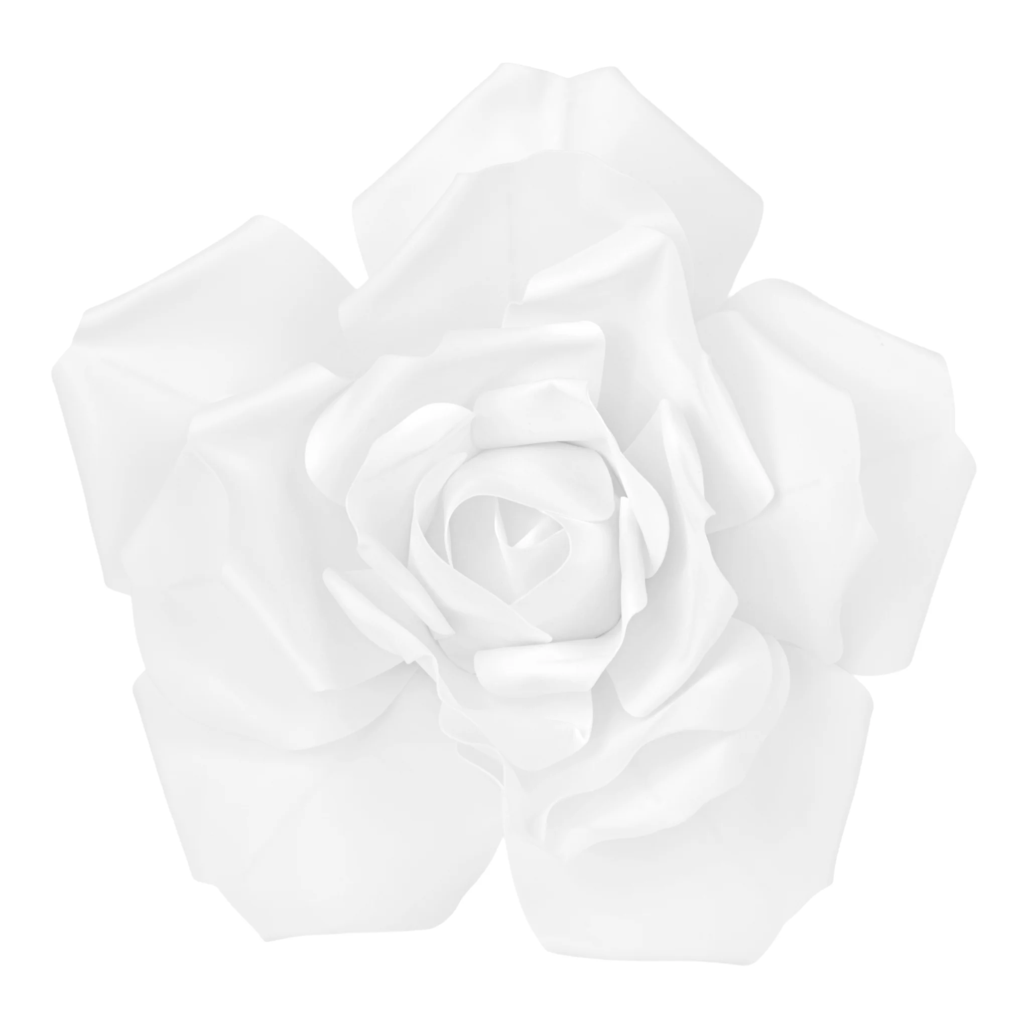 LED Lighted Large Foam Rose Wall  Decor 50 cm - White - Image 3