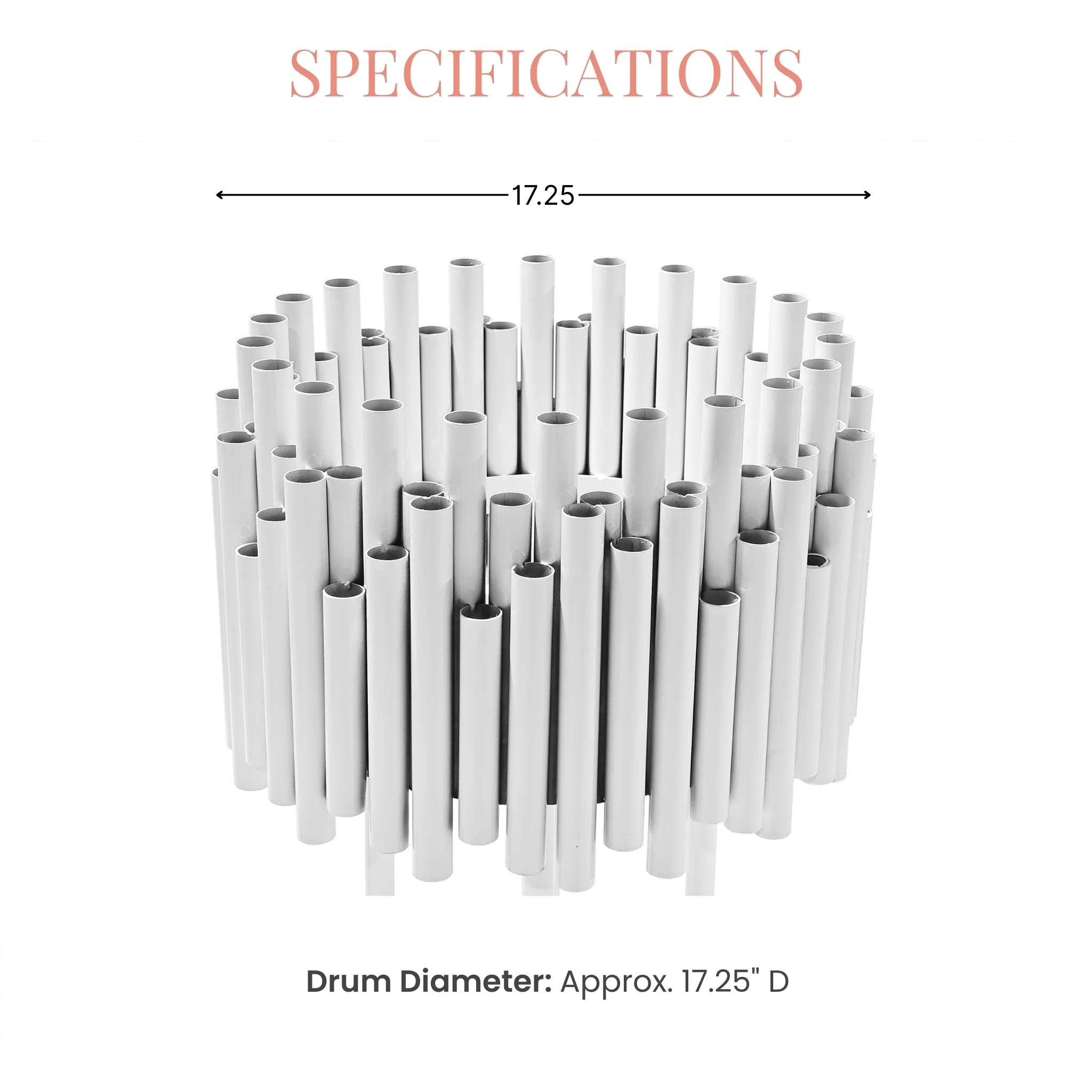 Luxe Drum Table Centerpiece Stand - White - Image 4