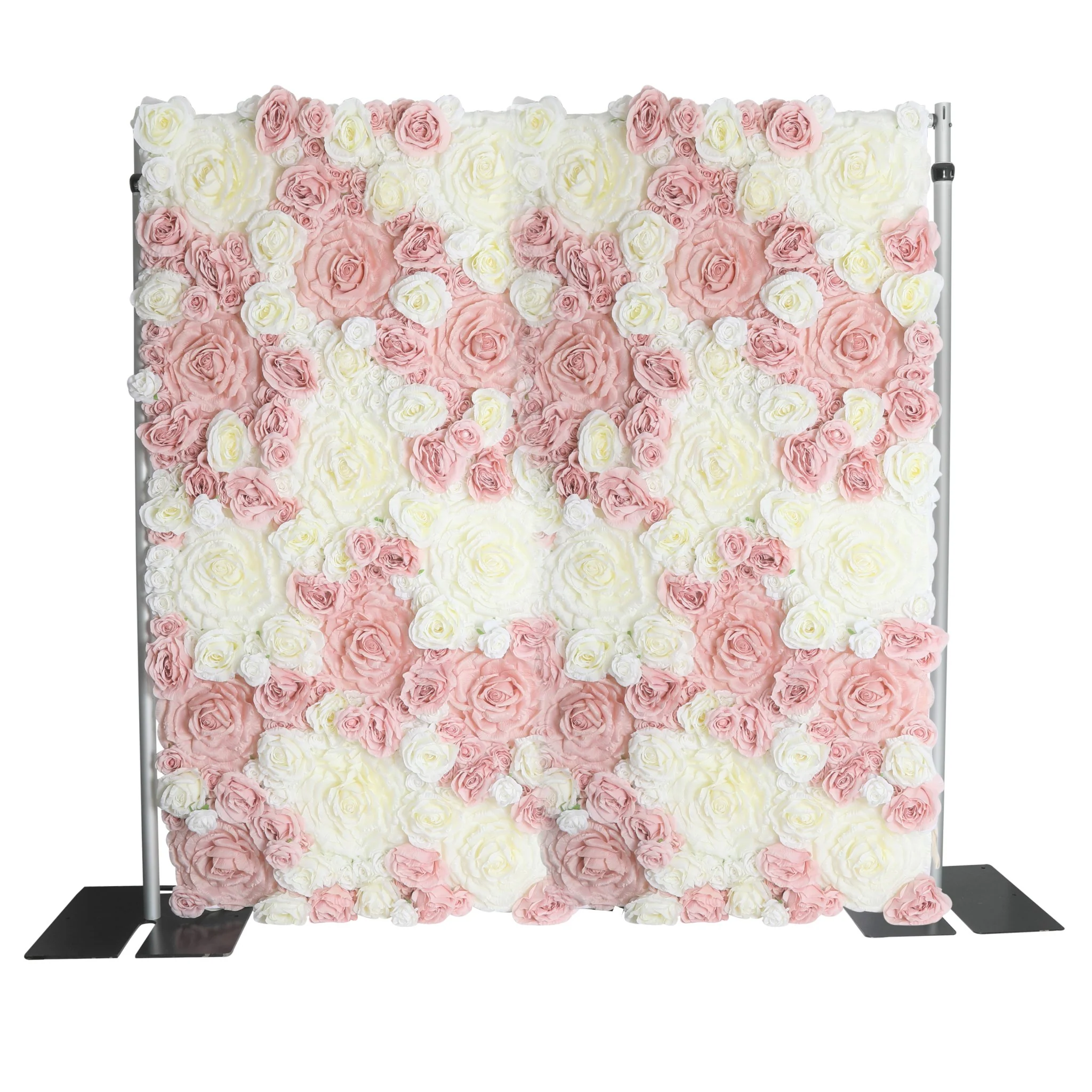 Luxe Roll Up Flower Wall Backdrop 8ft x 4ft - Pink/Ivory - Image 6
