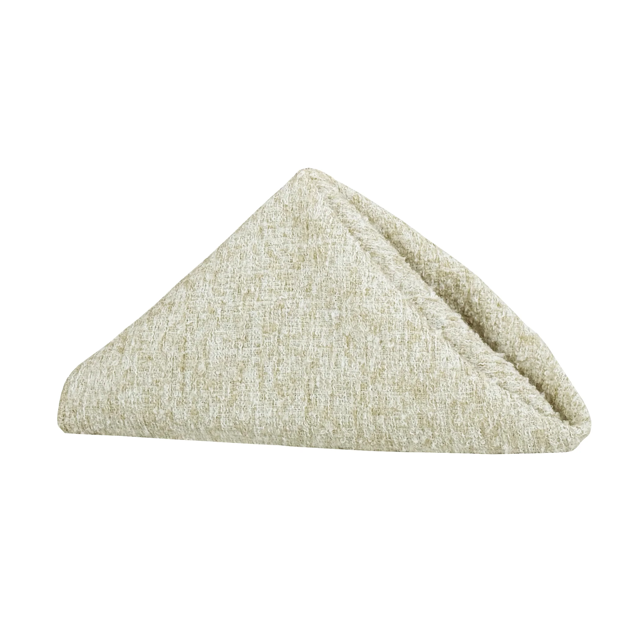5 pcs/pk Luxury Boucle 20"x20" Linen Napkin - Beige - Image 3
