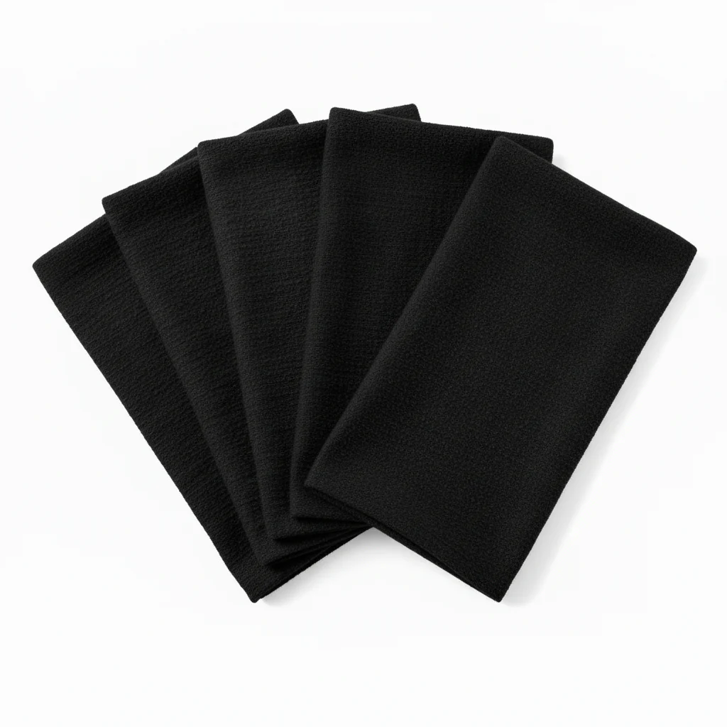 5 pcs/pk Luxury Boucle 20"x20" Linen Napkin - Black