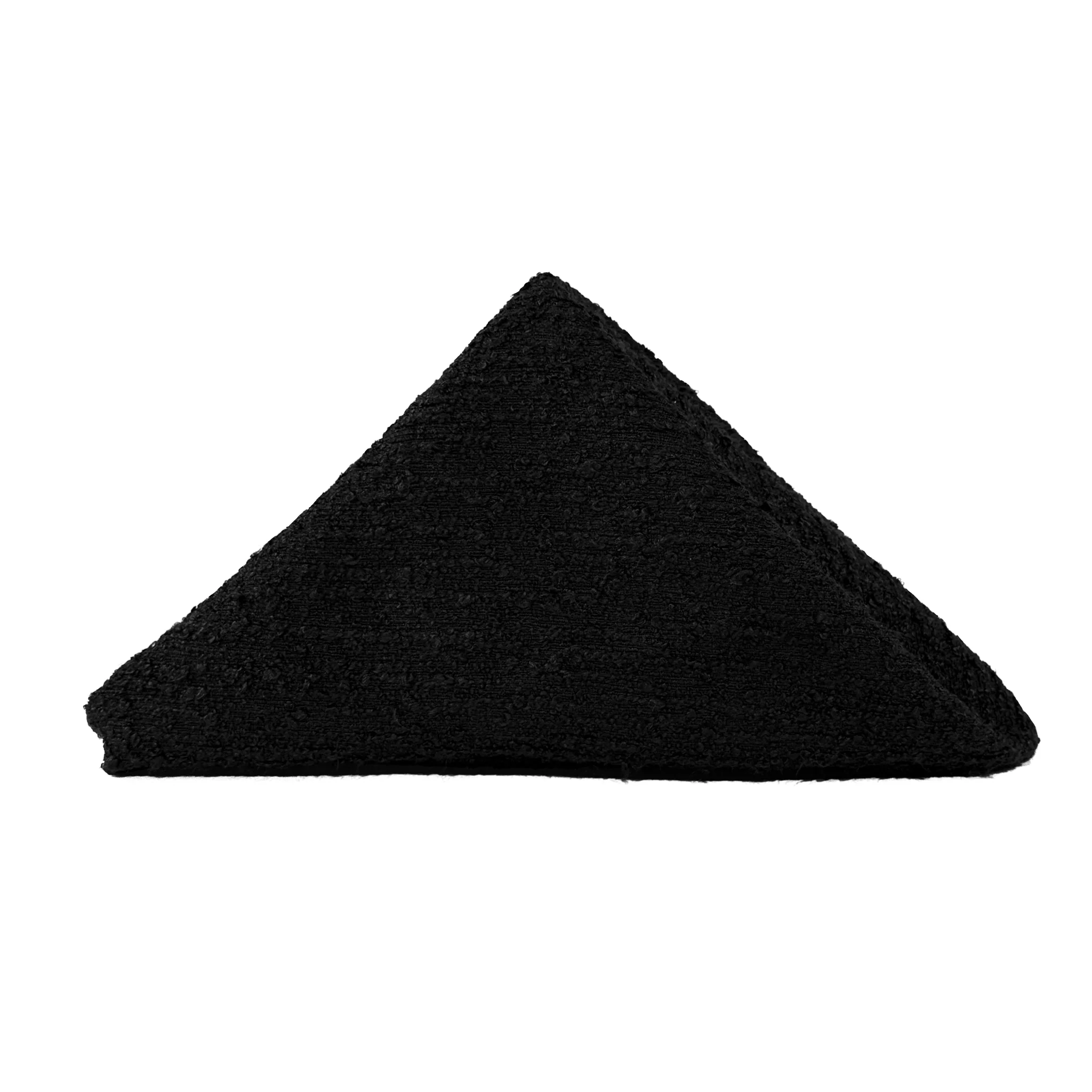 5 pcs/pk Luxury Boucle 20"x20" Linen Napkin - Black - Image 3