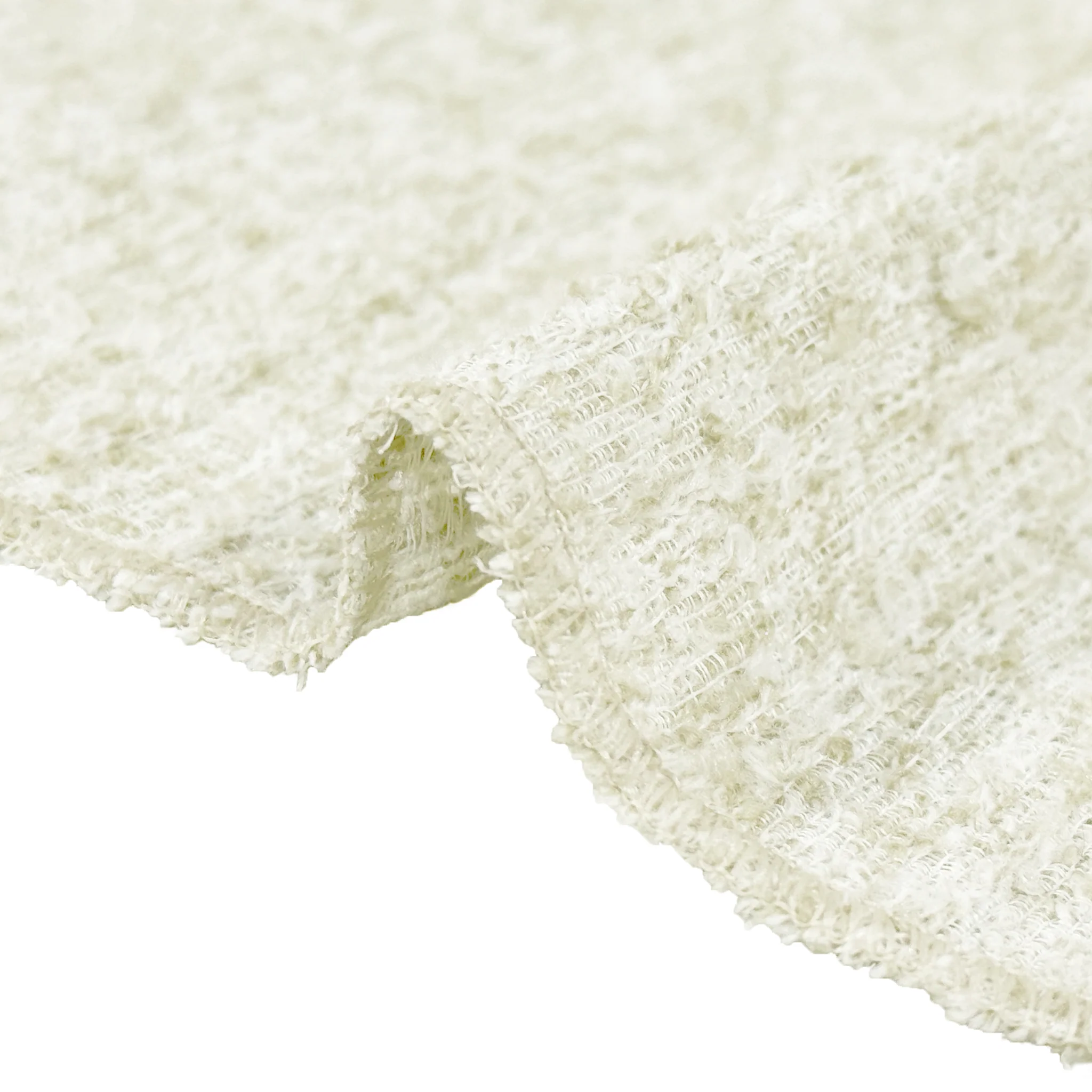 Luxury Boucle 90"x132" Rectangular Tablecloth - Ivory - Image 6