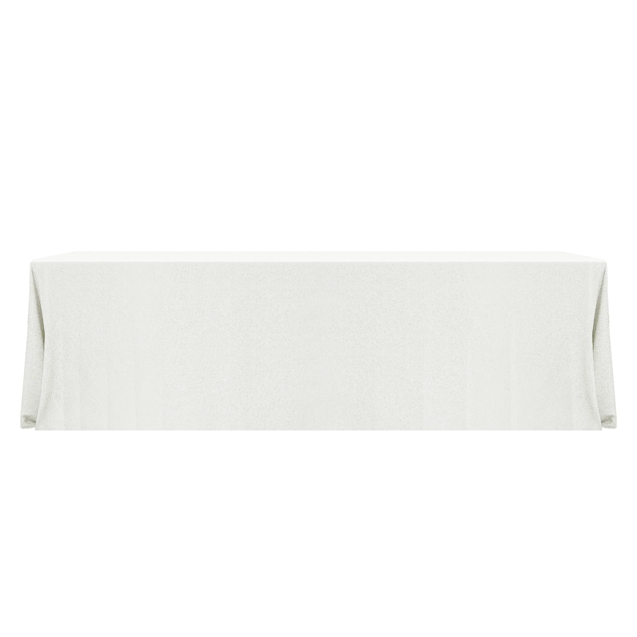 Luxury Boucle 90"x132" Rectangular Tablecloth - White