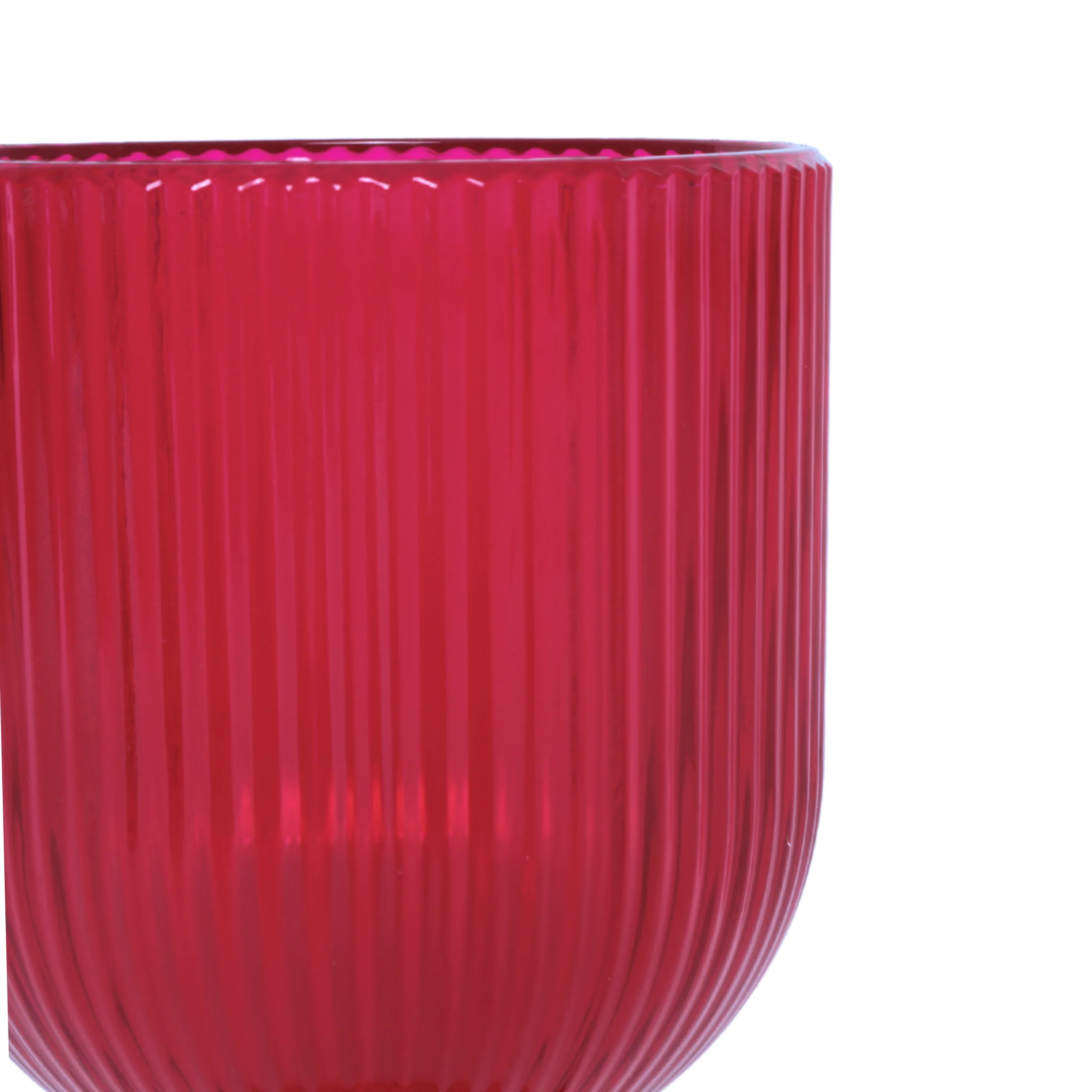 Magenta Acrylic 11oz Wine Goblets Ripple Design (6 pcs/pk) - Image 6