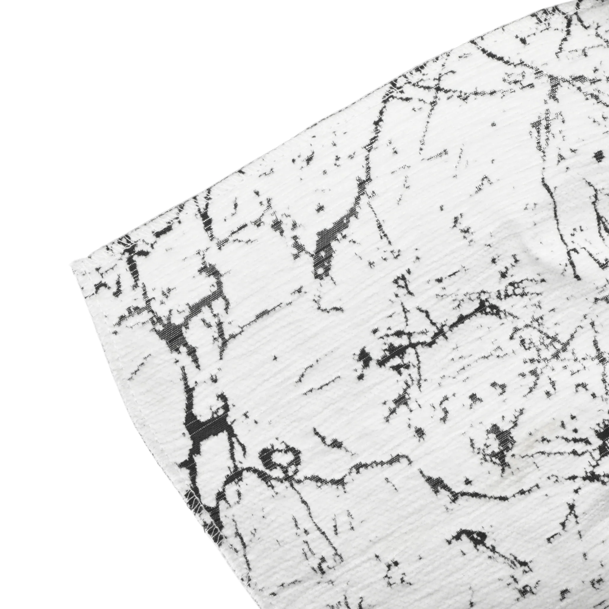 Marble Reversible Jacquard Tablecloth 90"x132" Rectangle  - Shimmer Black - Image 11