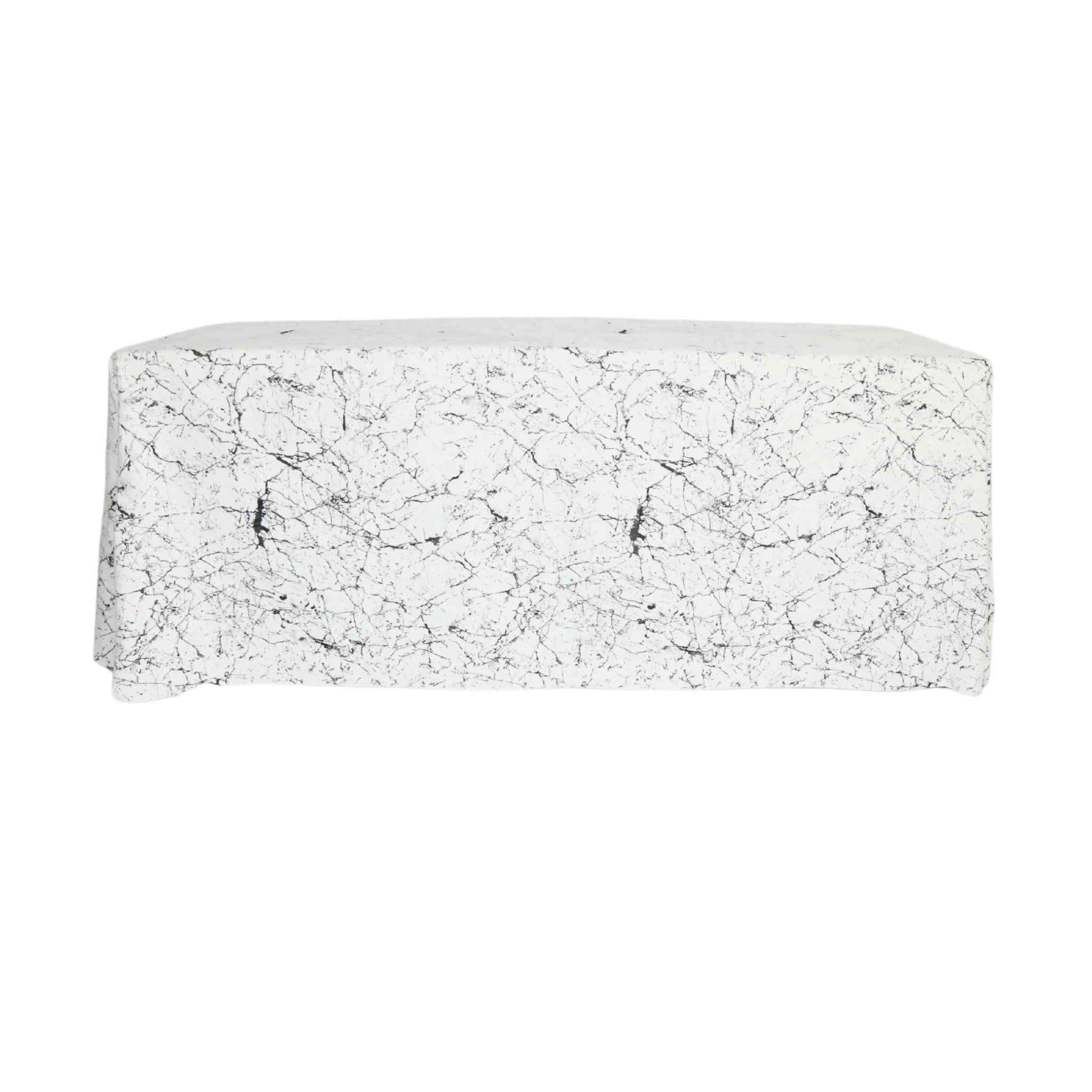 Marble Reversible Jacquard Tablecloth 90"x156" Rectangle  - Shimmer Black - Image 10