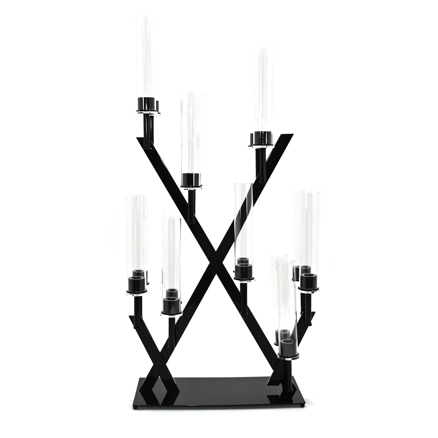 16 Branches Black Metal Candelabra Centerpiece - Image 5