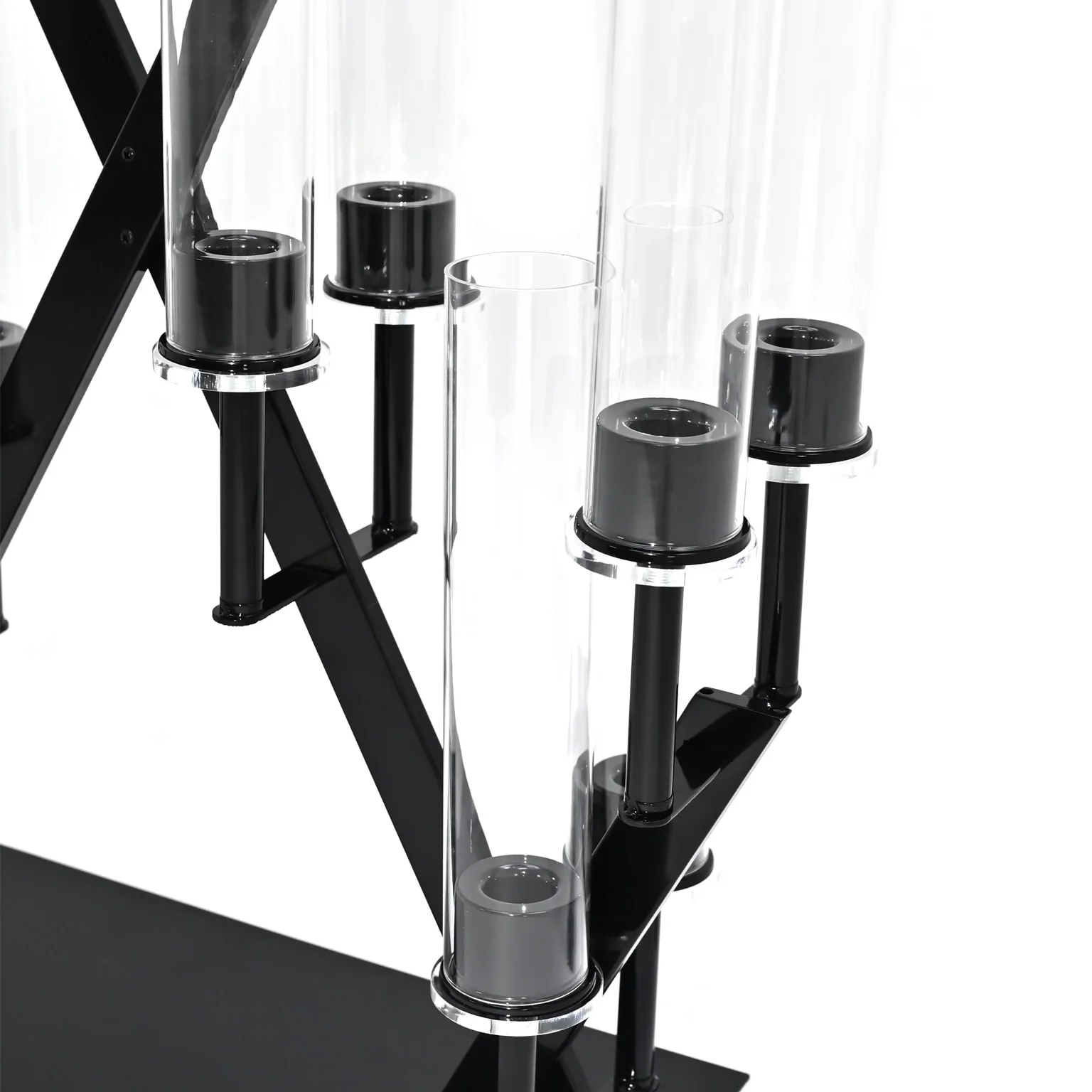16 Branches Black Metal Candelabra Centerpiece - Image 8