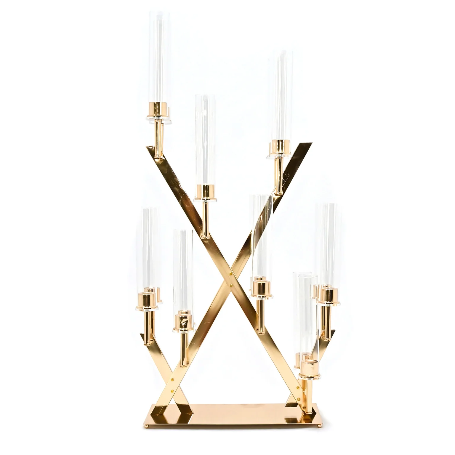 16 Branches Gold Metal Candelabra Centerpiece - Image 5