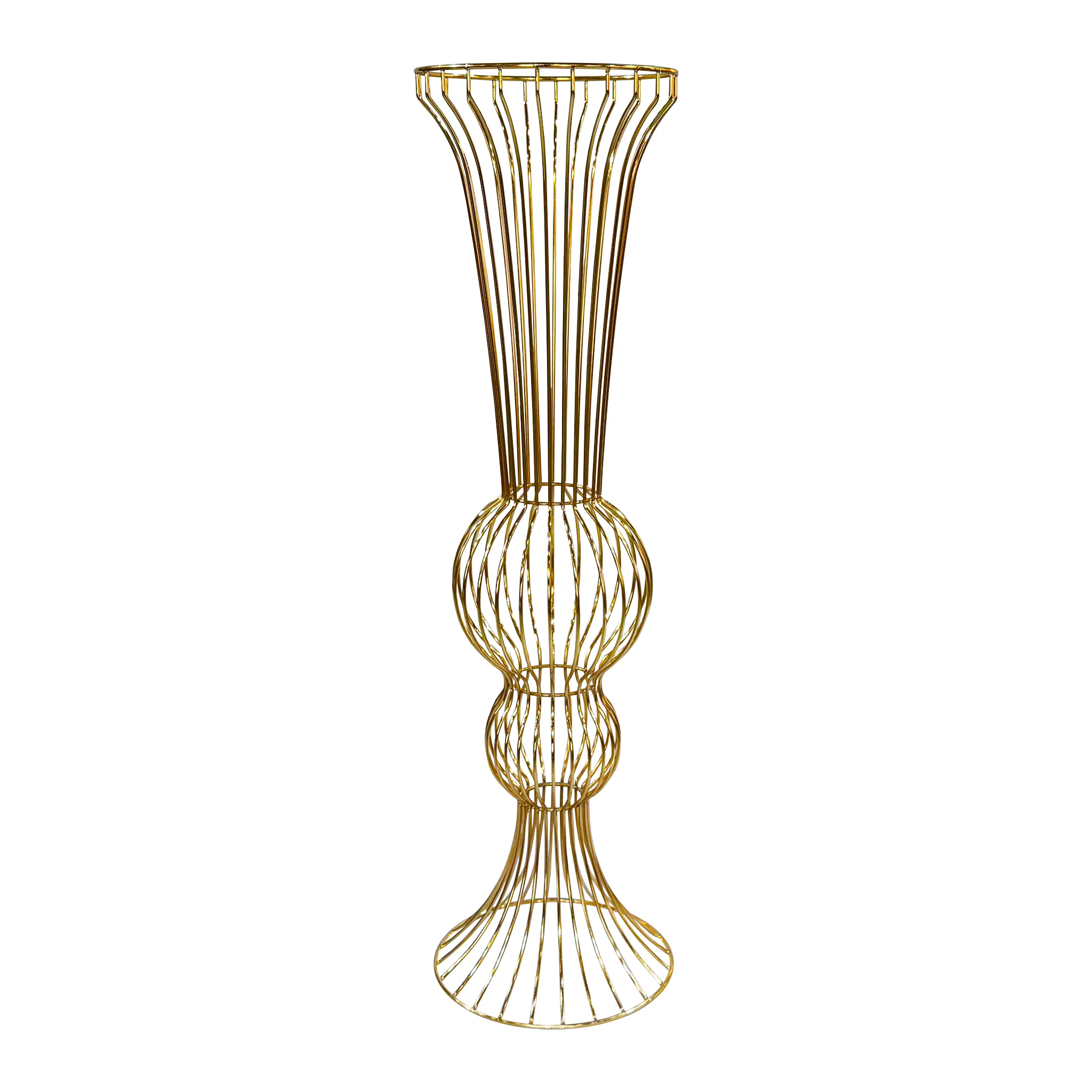 2pcs/set Metal Wire Floral Stand Centerpiece - Gold - Image 3