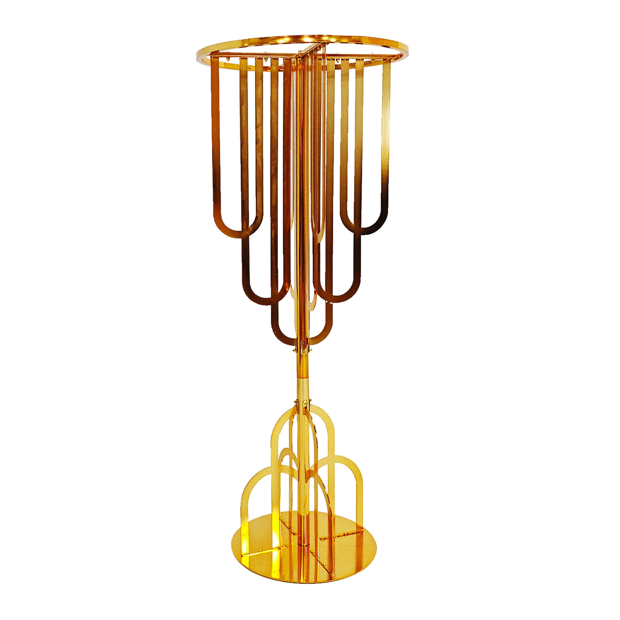 Set of 2 Modern Floral Centerpiece Riser Tabletop Stand - Gold - Image 6