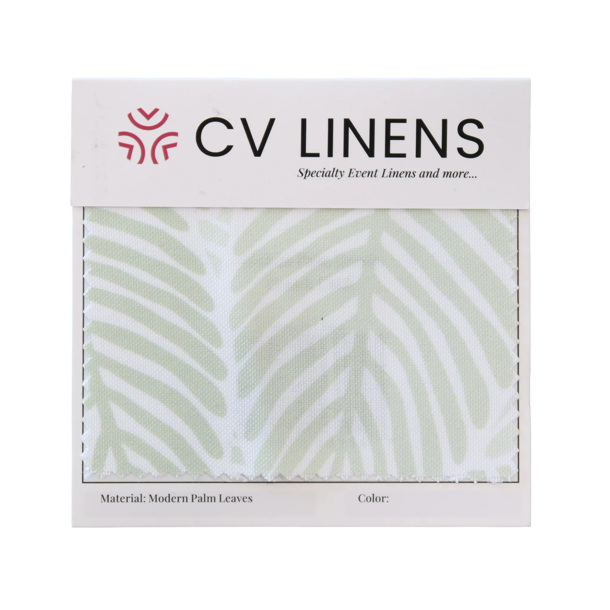 Modern Palm Leaves Swatch Card