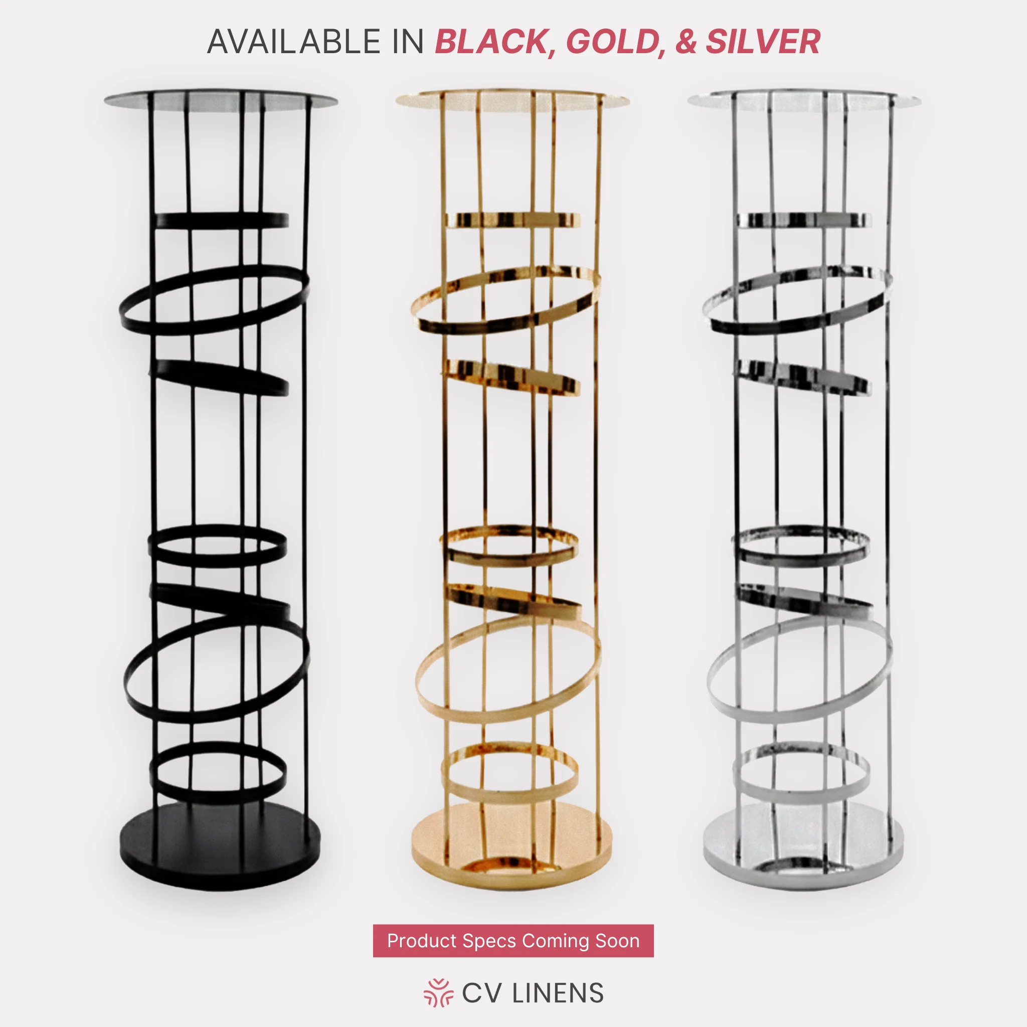 2pcs/set Modern Black Spiral Table Centerpiece - Image 9