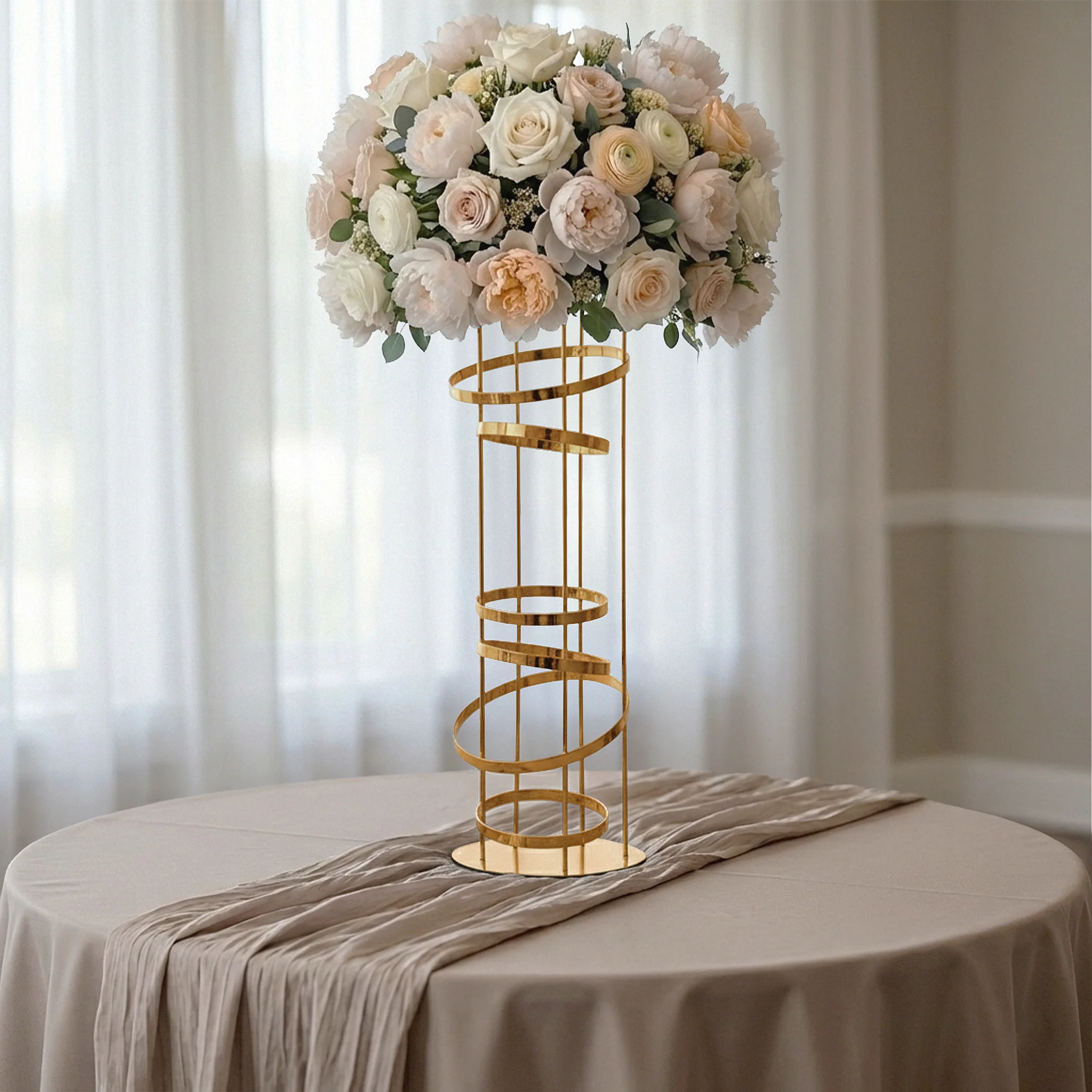 2pcs/set Modern Gold Spiral Table Centerpiece - Image 2