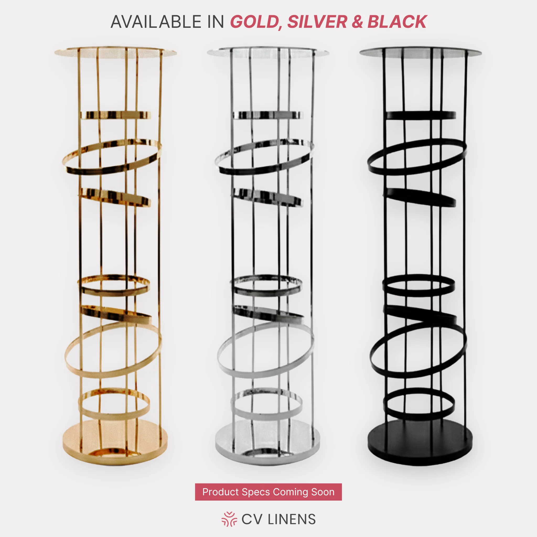 2pcs/set Modern Gold Spiral Table Centerpiece - Image 9