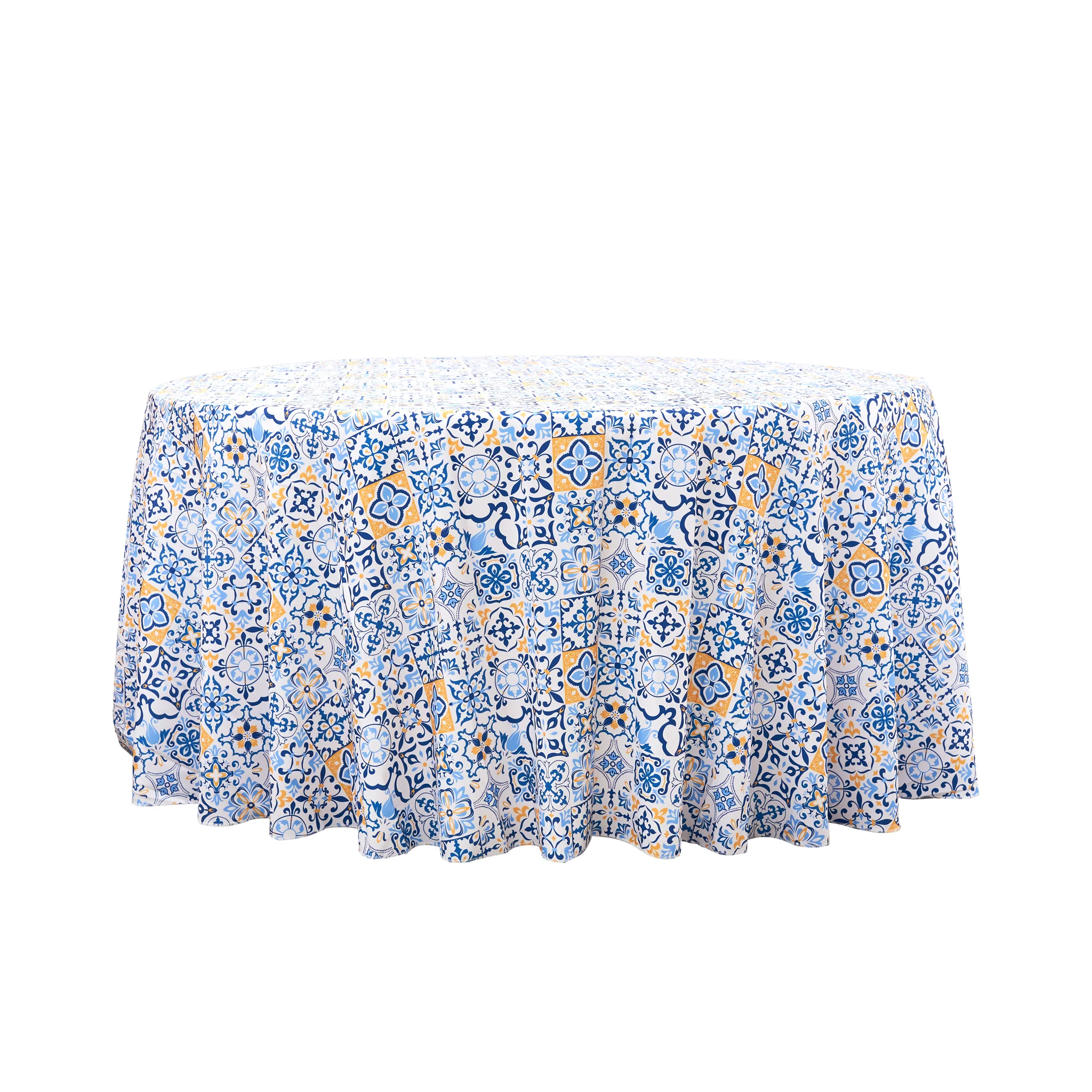 Morocco Mediterranean 120" Round Tablecloth