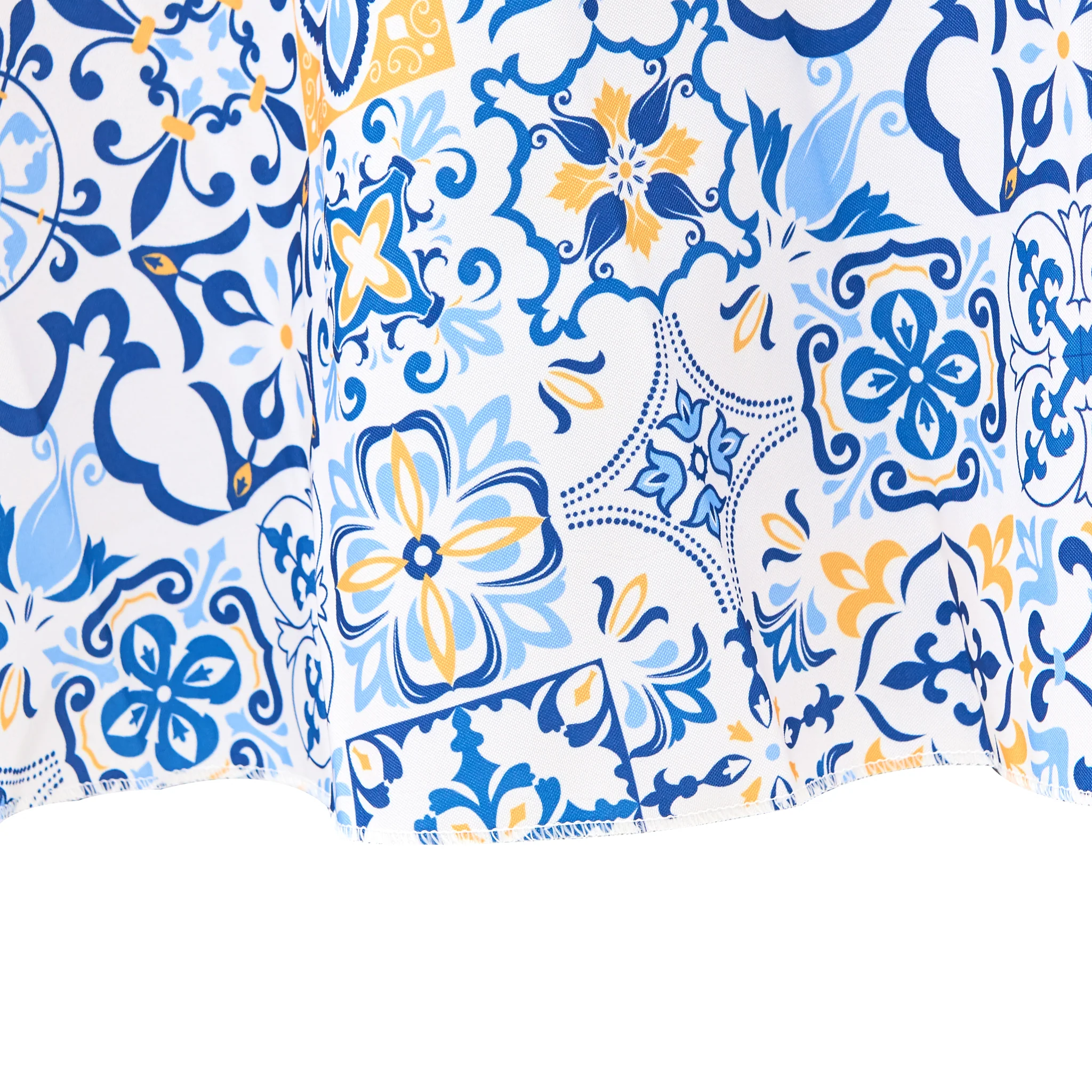 Morocco Mediterranean 132" Round Tablecloth - Image 2