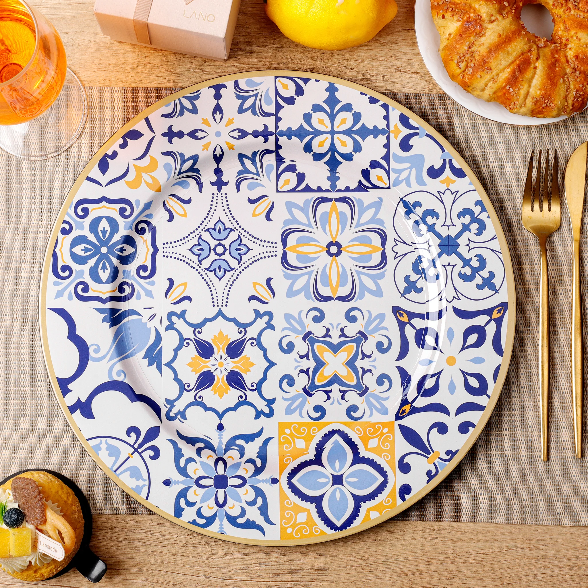 Morocco Mediterranean Acrylic Charger Plate - Image 2
