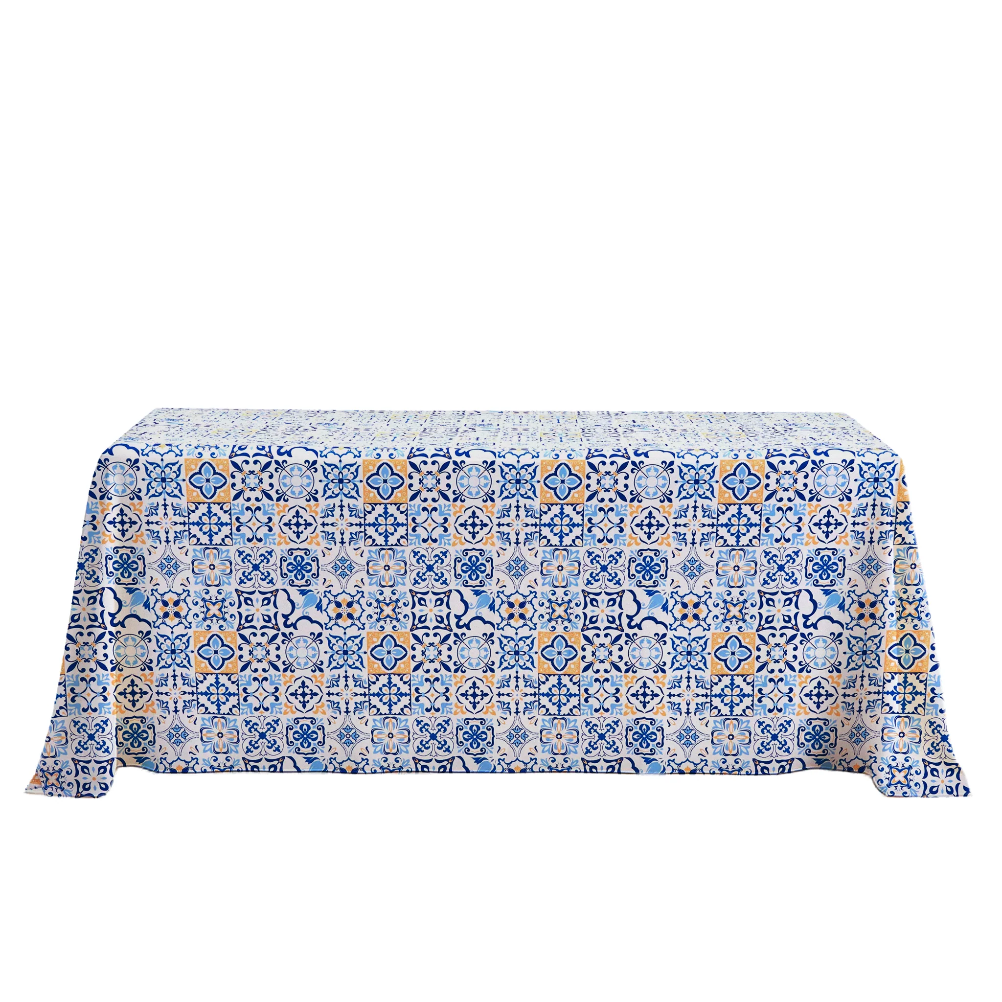 Morocco Mediterranean Print Rectangular King Tablecloth 108"x156" - Image 5