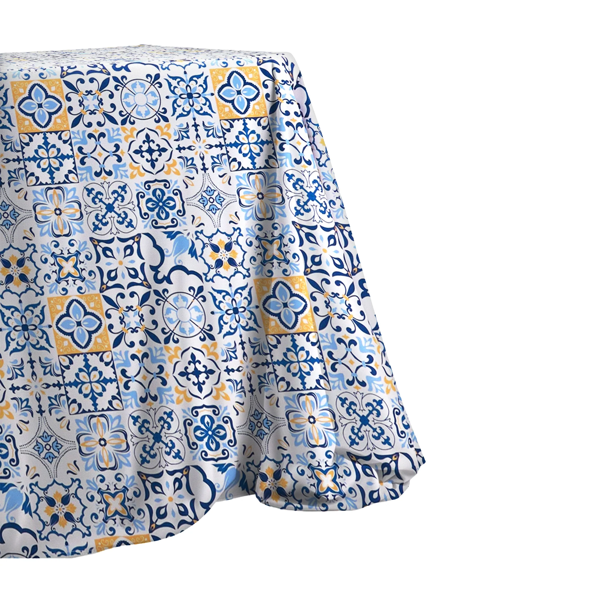 Morocco Mediterranean Print Rectangular King Tablecloth 108"x156" - Image 6