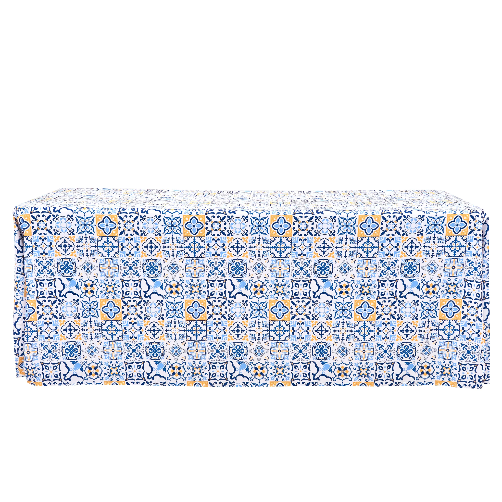Morocco Mediterranean Rectangular 90"x156" Tablecloth - Image 4
