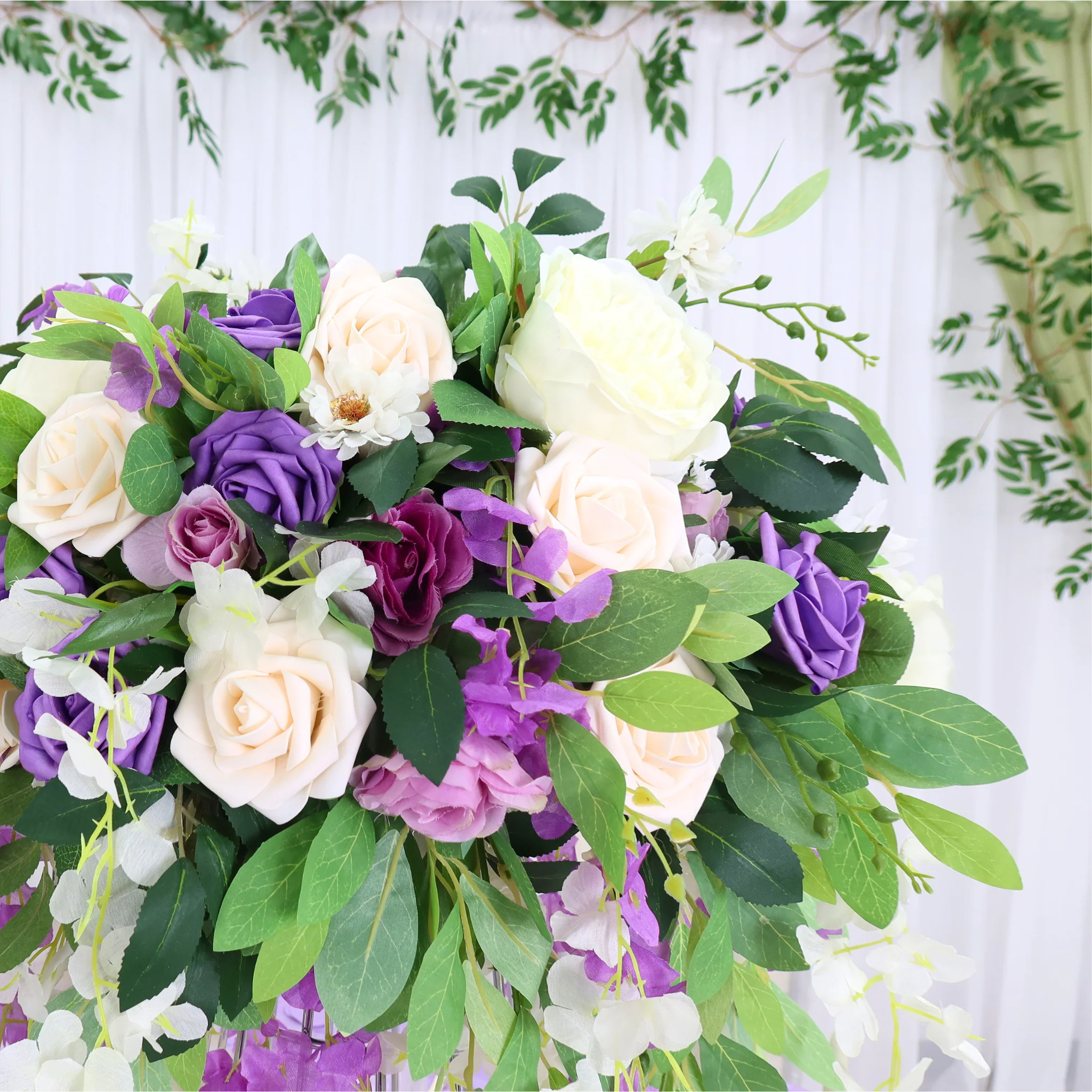 Olive Artificial Silk Greenery Bush Bundle - Image 3