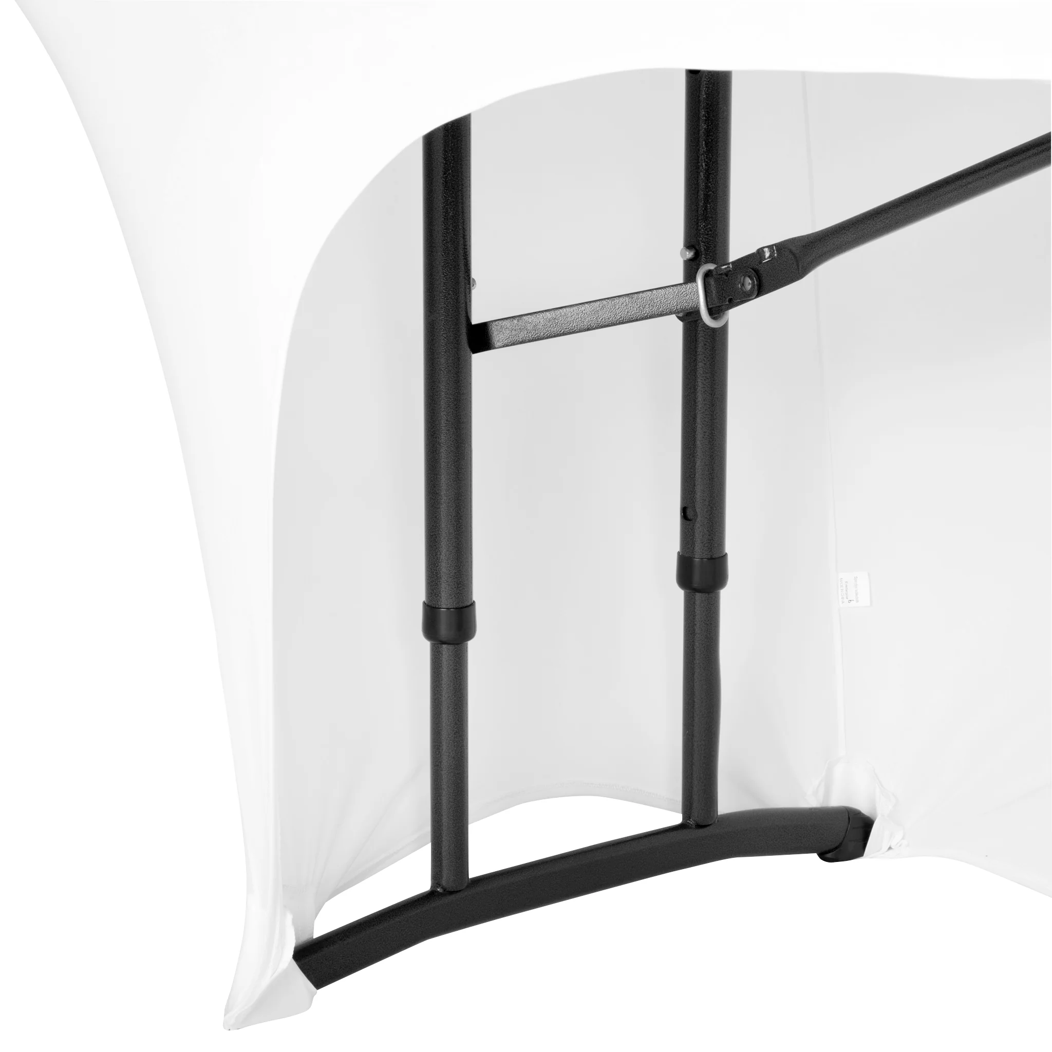 Open Back Stretch Spandex Table Cover 6 FT Rectangular - White - Image 2