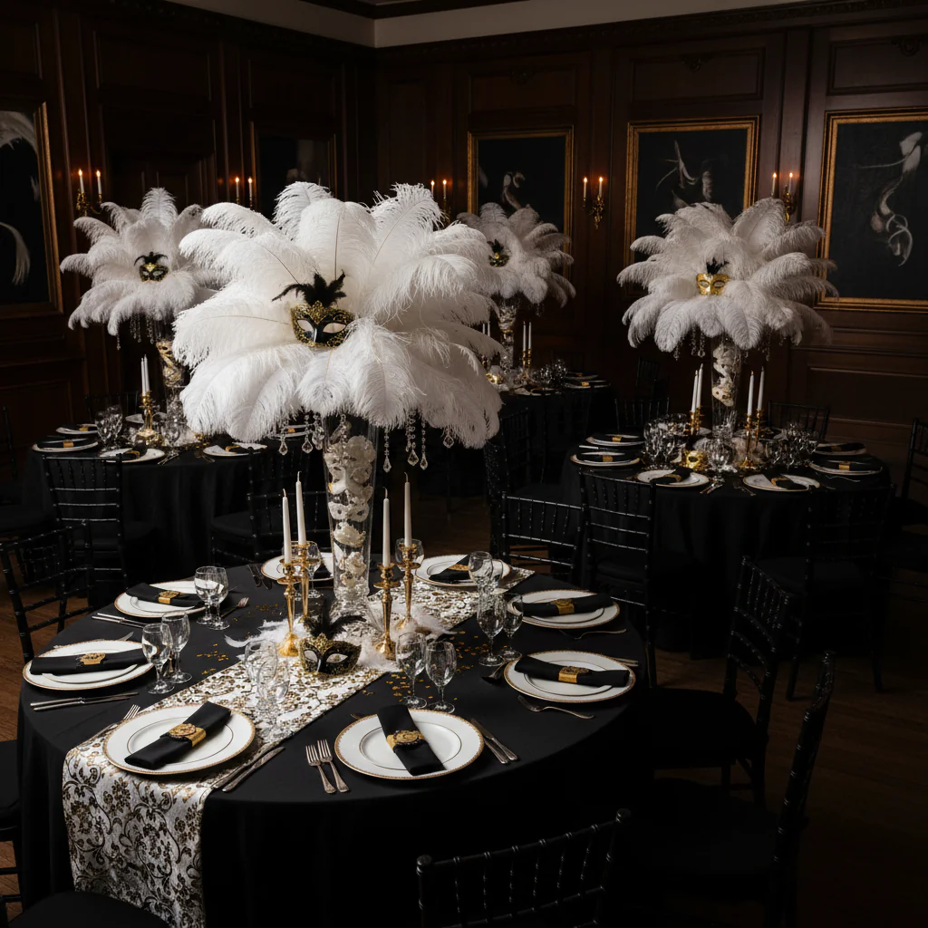 Ostrich Feathers 16"-18" (10 pcs) - White - Image 3