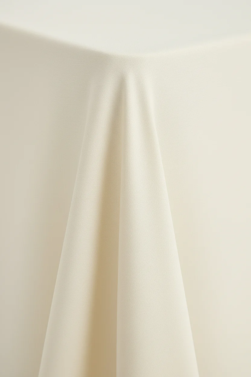 Premium Polyester King 108"x156" Rectangular Tablecloth (Square Corners) - Ivory - Image 7
