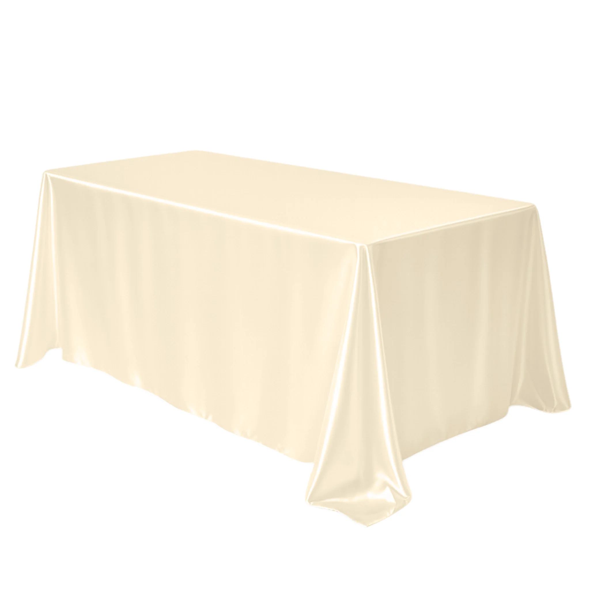 Premium Satin (Wrinkle-Resistant) King 108"x156" Rectangular Tablecloth - Champagne