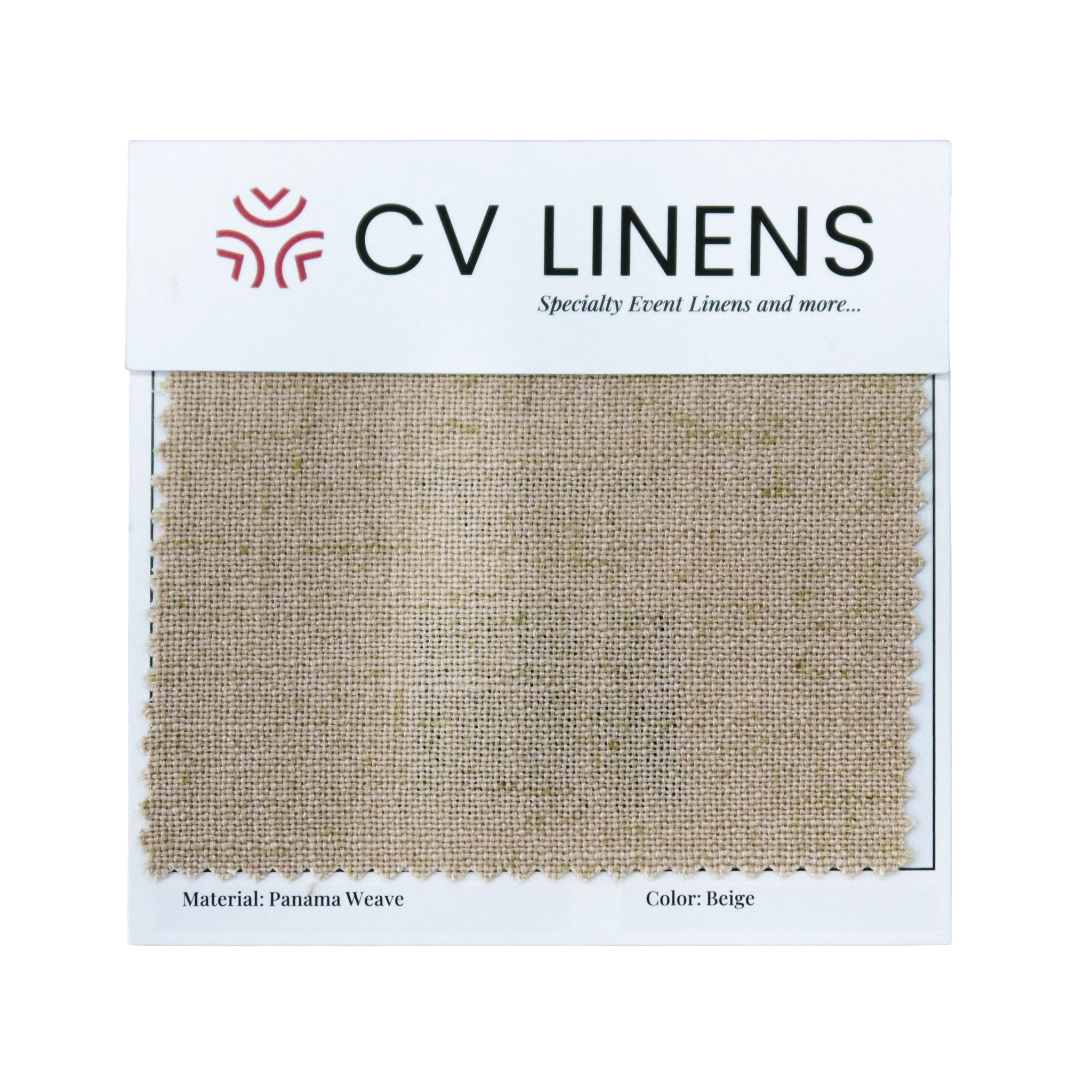 Beige Panama Linen Swatch Card