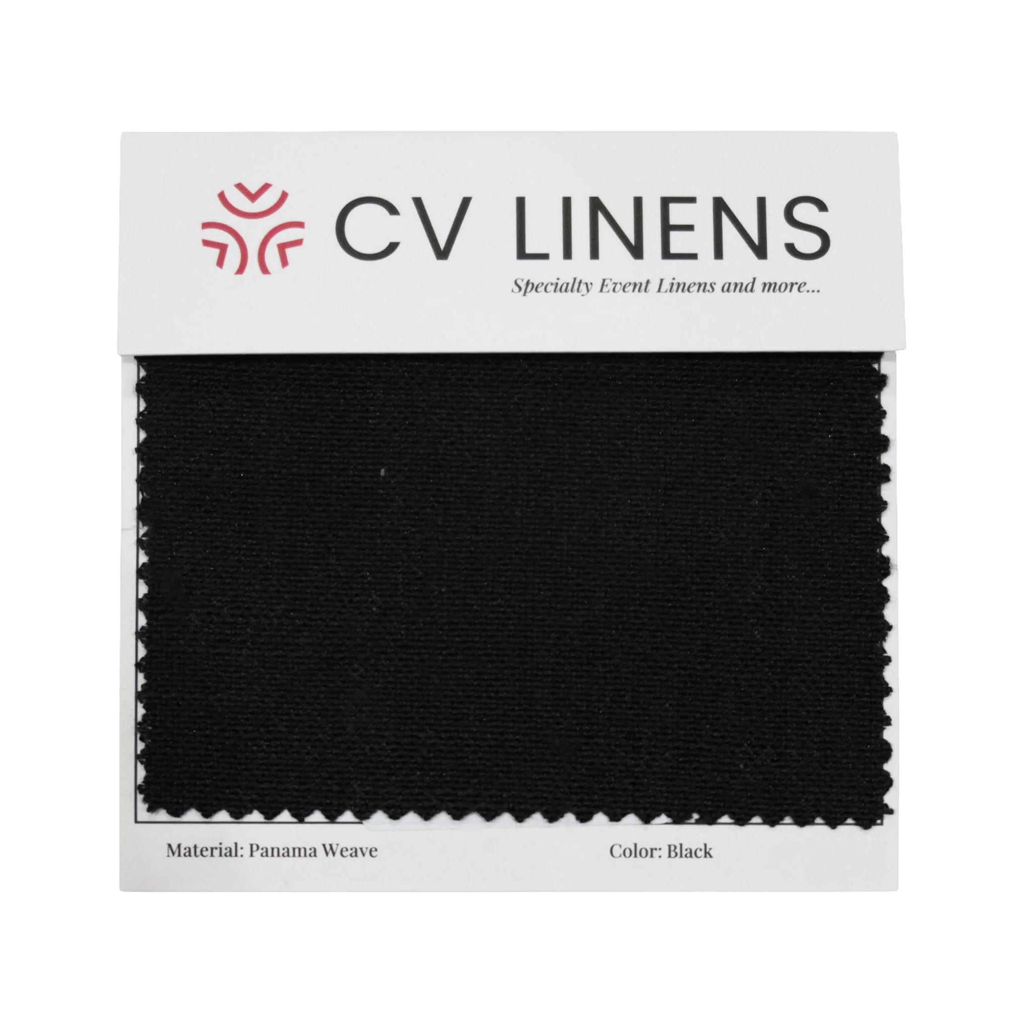 Black Panama Linen Swatch Card