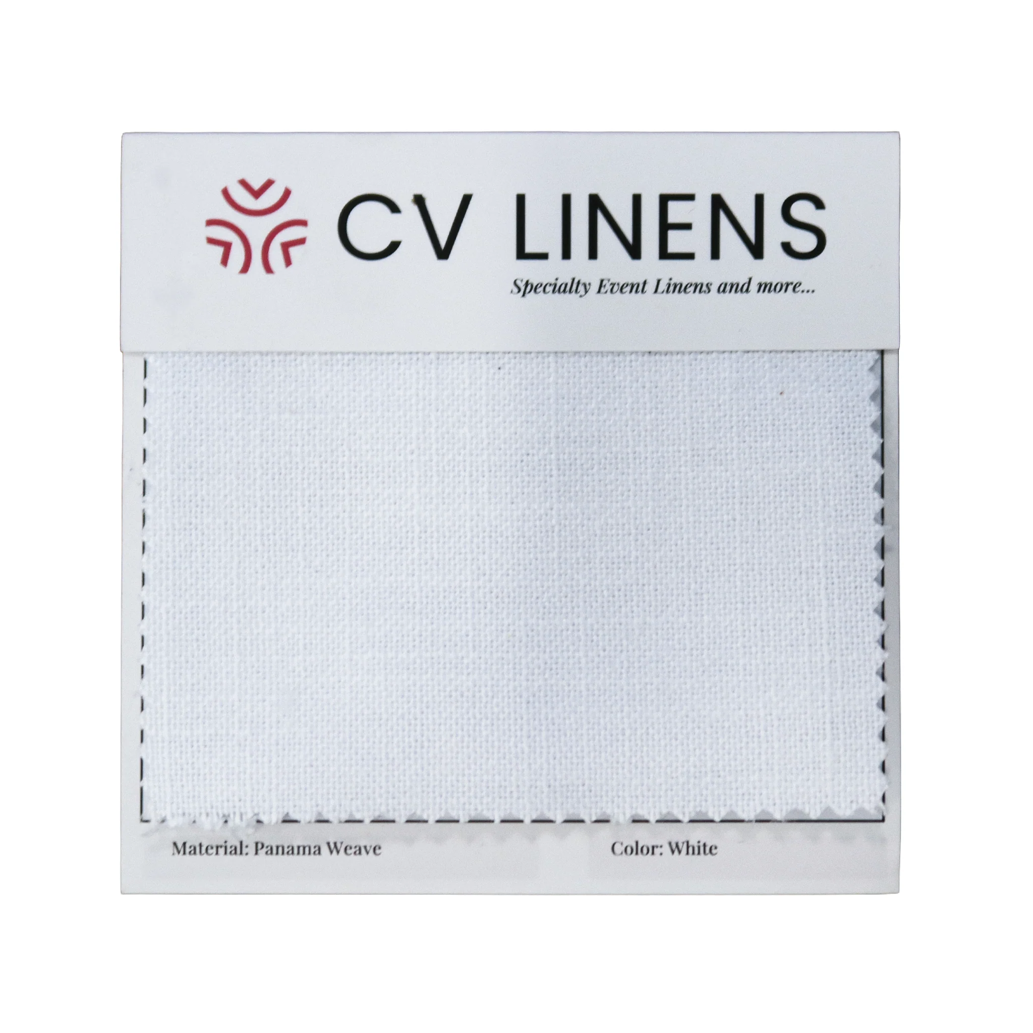White Panama Linen Swatch Card