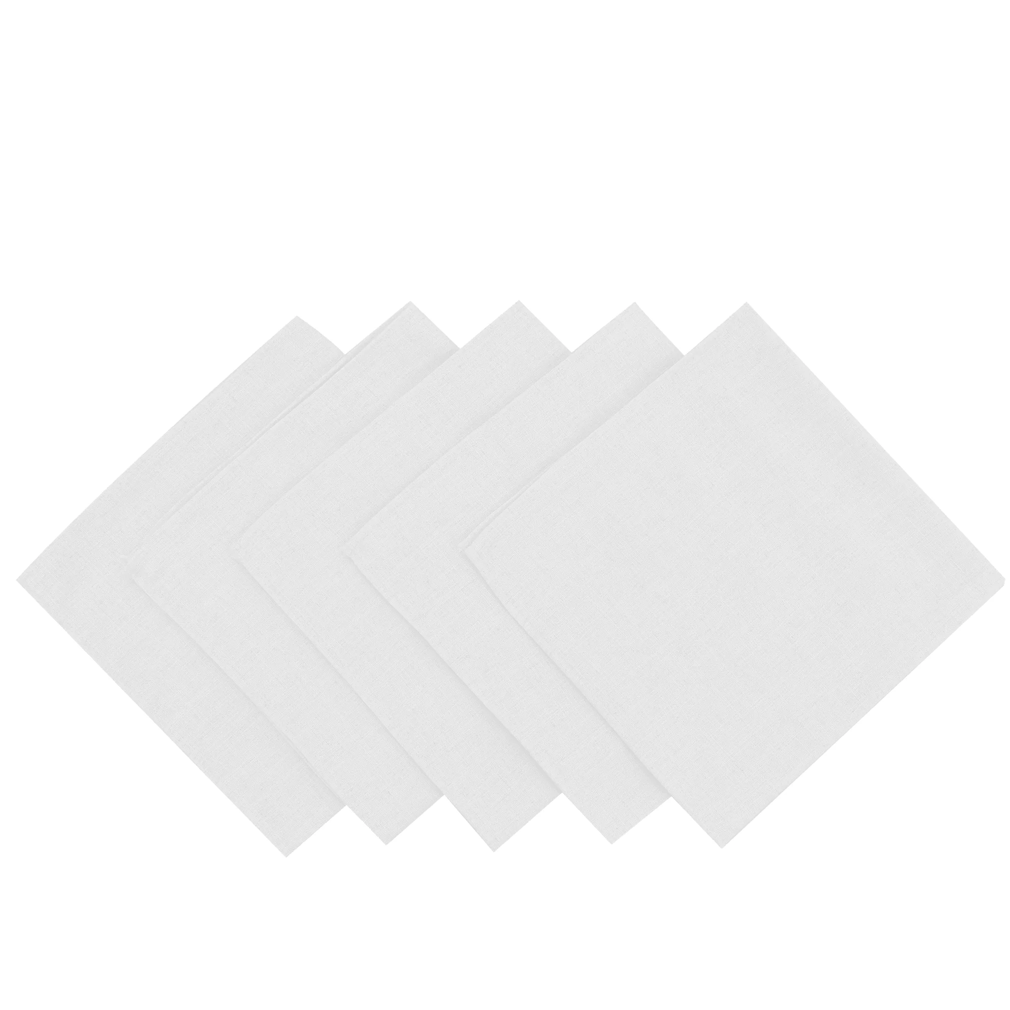 5 pcs/pk Premium Linen-Look Panama Weave 20"x20" Napkin - White - Image 2