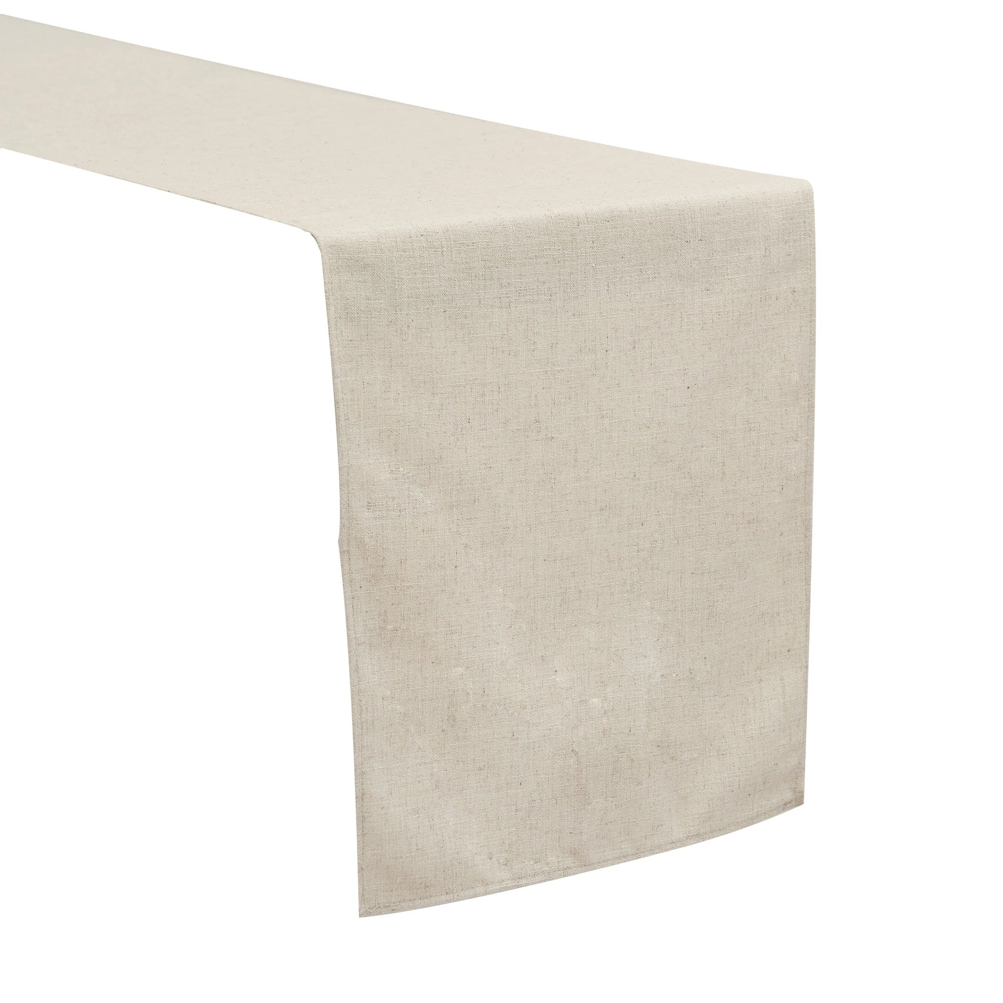 Premium Linen-Look Panama Weave Table Runner - Ivory