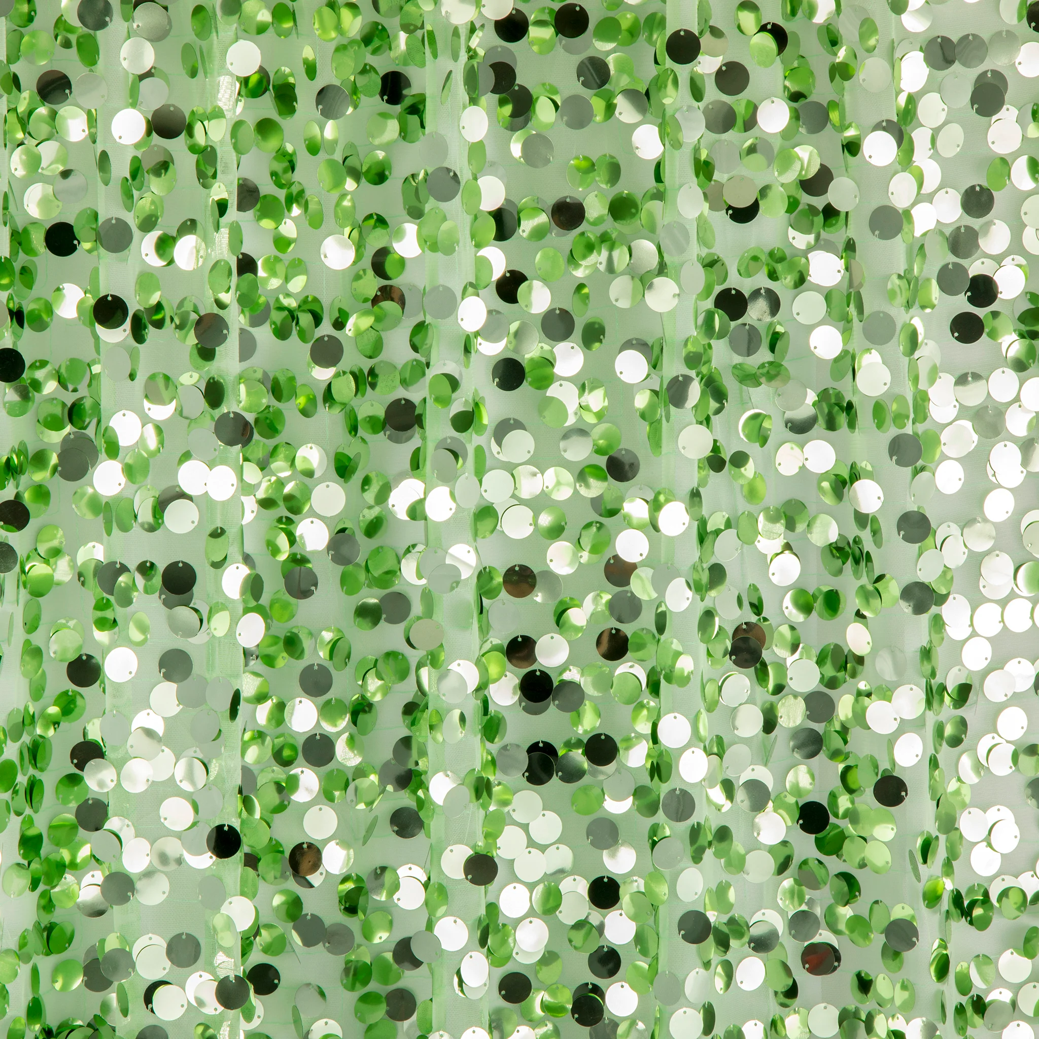 Large Payette Sequin 10ft H x 52" W Drape/Backdrop panel - Mint Green - Image 2