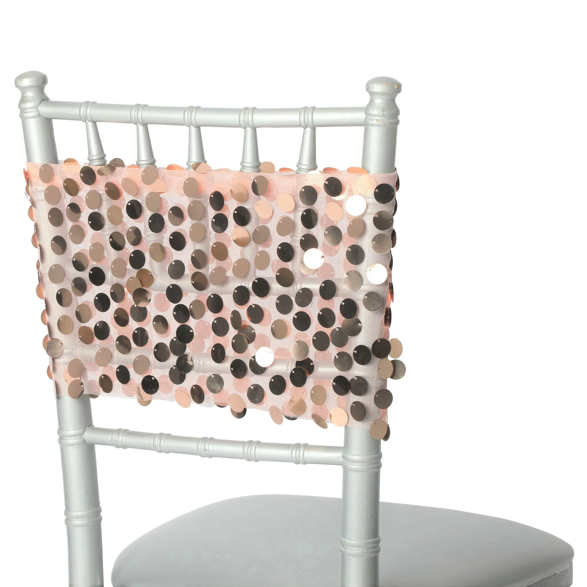 5 pcs/pk Payette Sequin Chair Bands - Blush/Rose Gold - Image 5