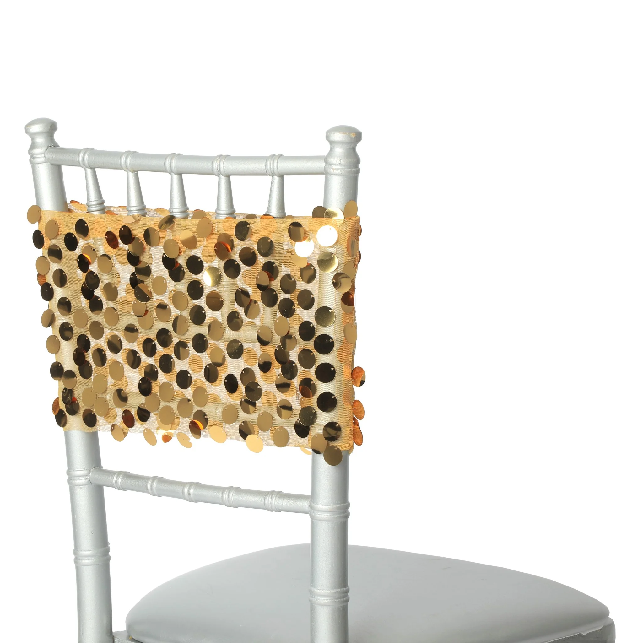 5 pcs/pk Payette Sequin Chair Bands - Gold - Image 5