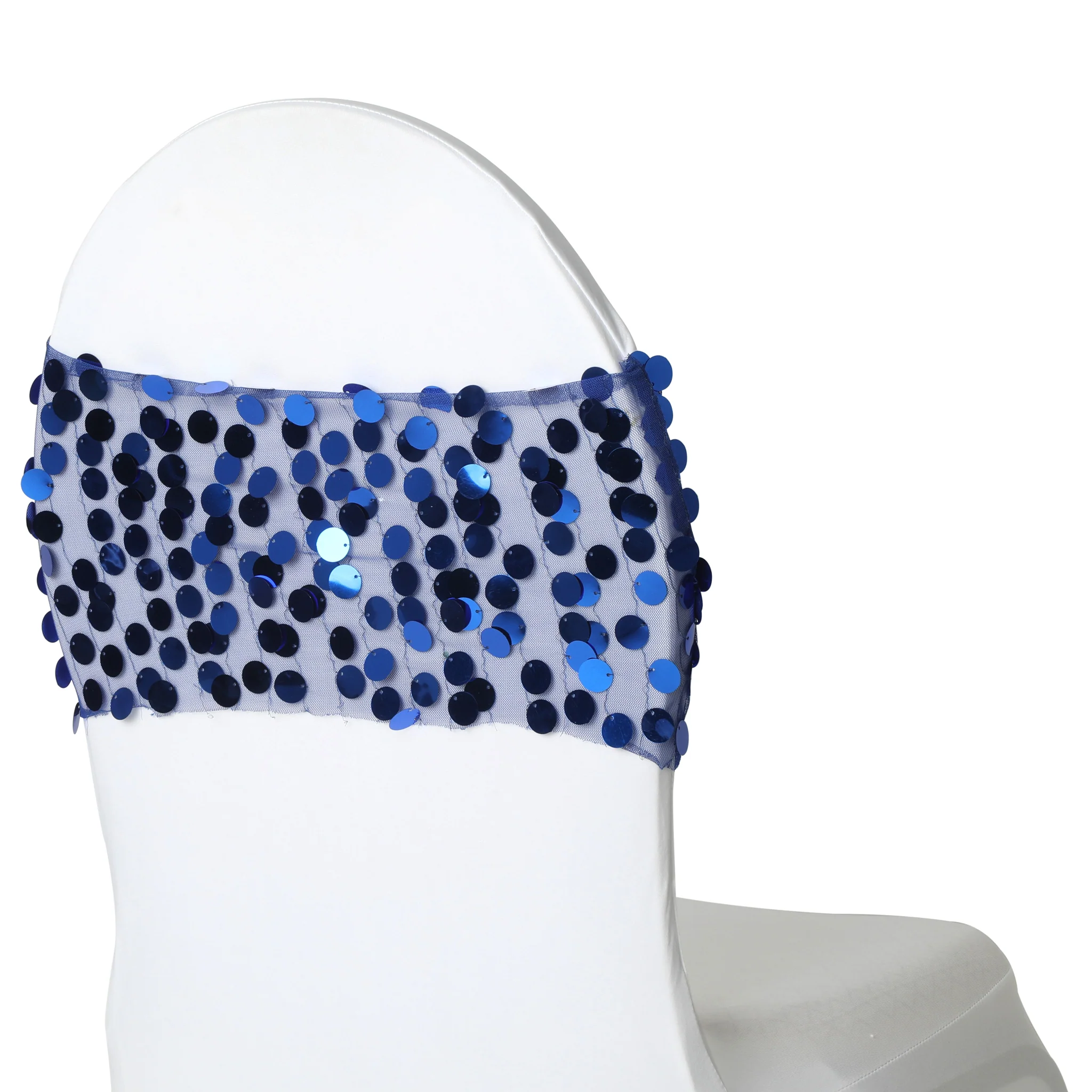 5 pcs/pk Payette Sequin Chair Bands - Royal Blue - Image 2