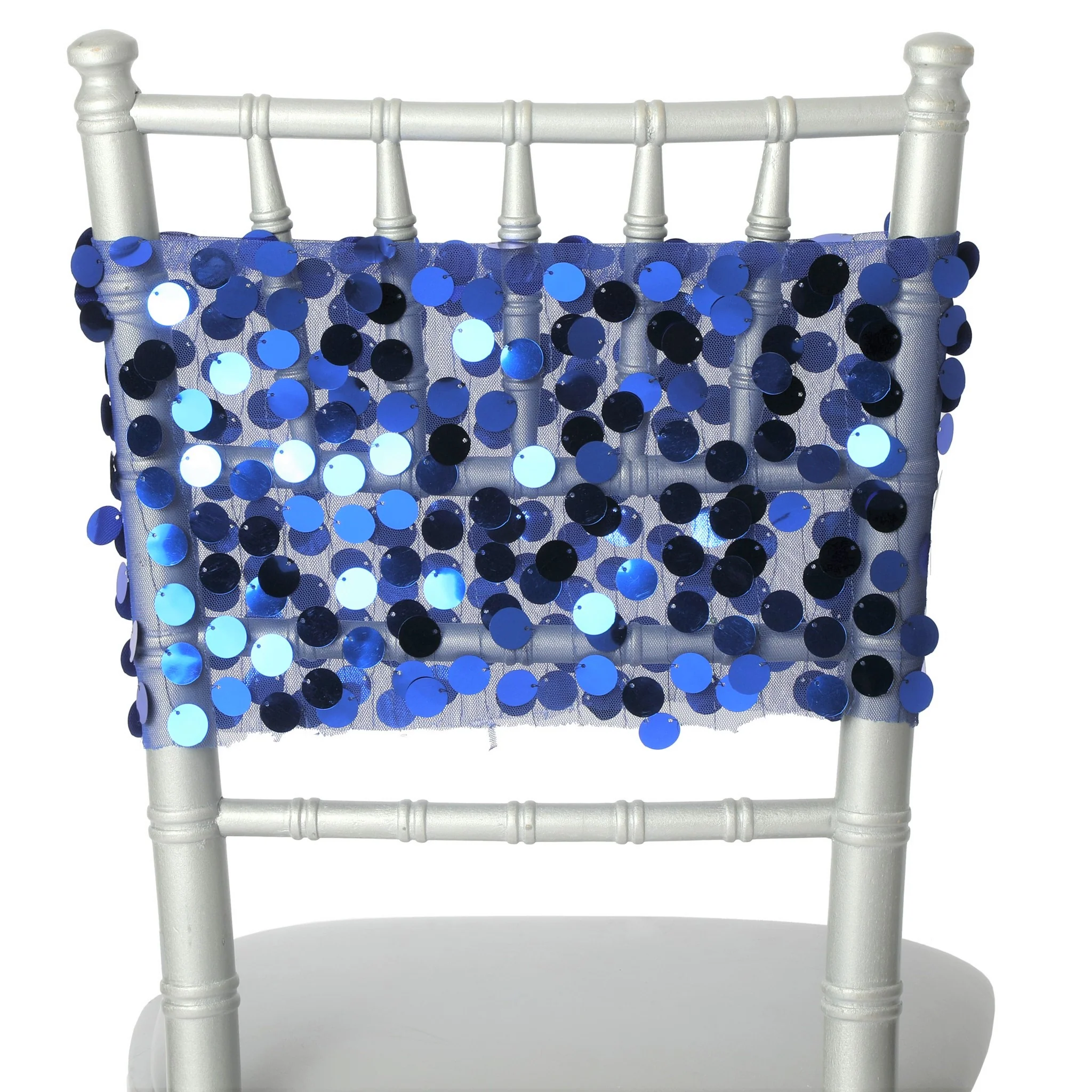 5 pcs/pk Payette Sequin Chair Bands - Royal Blue - Image 4