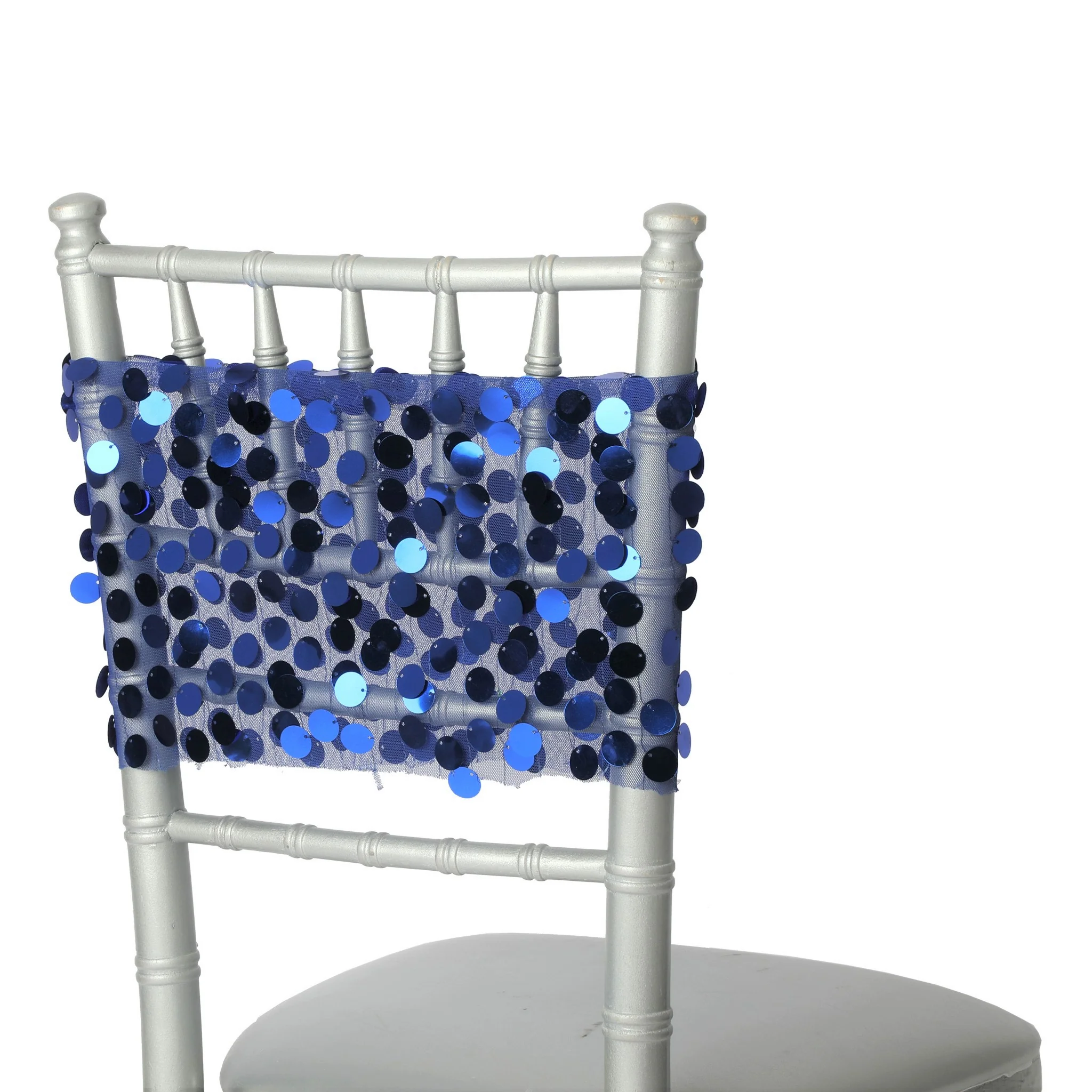 5 pcs/pk Payette Sequin Chair Bands - Royal Blue - Image 5
