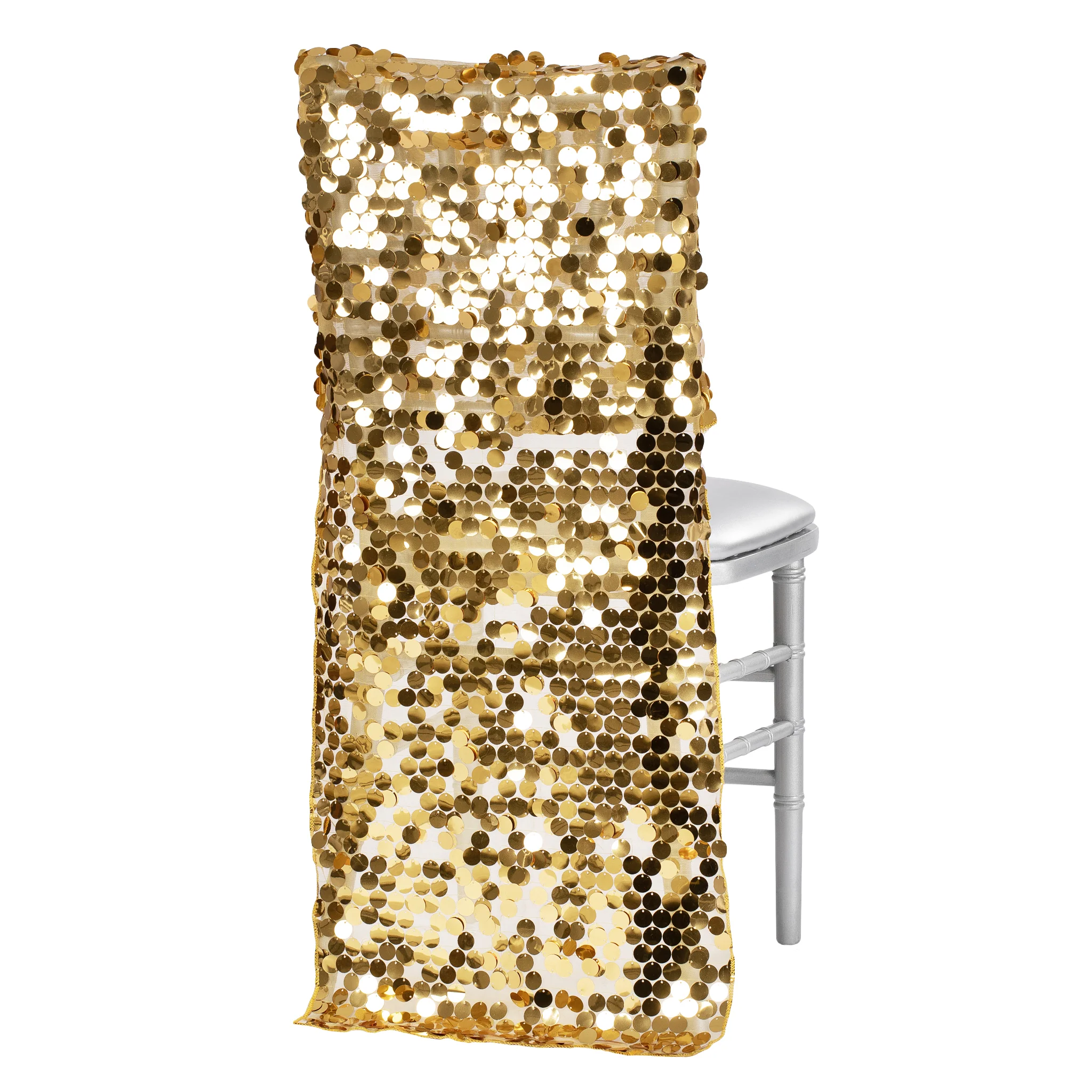 Payette Sequin Chiavari Chair Back Cover - Gold