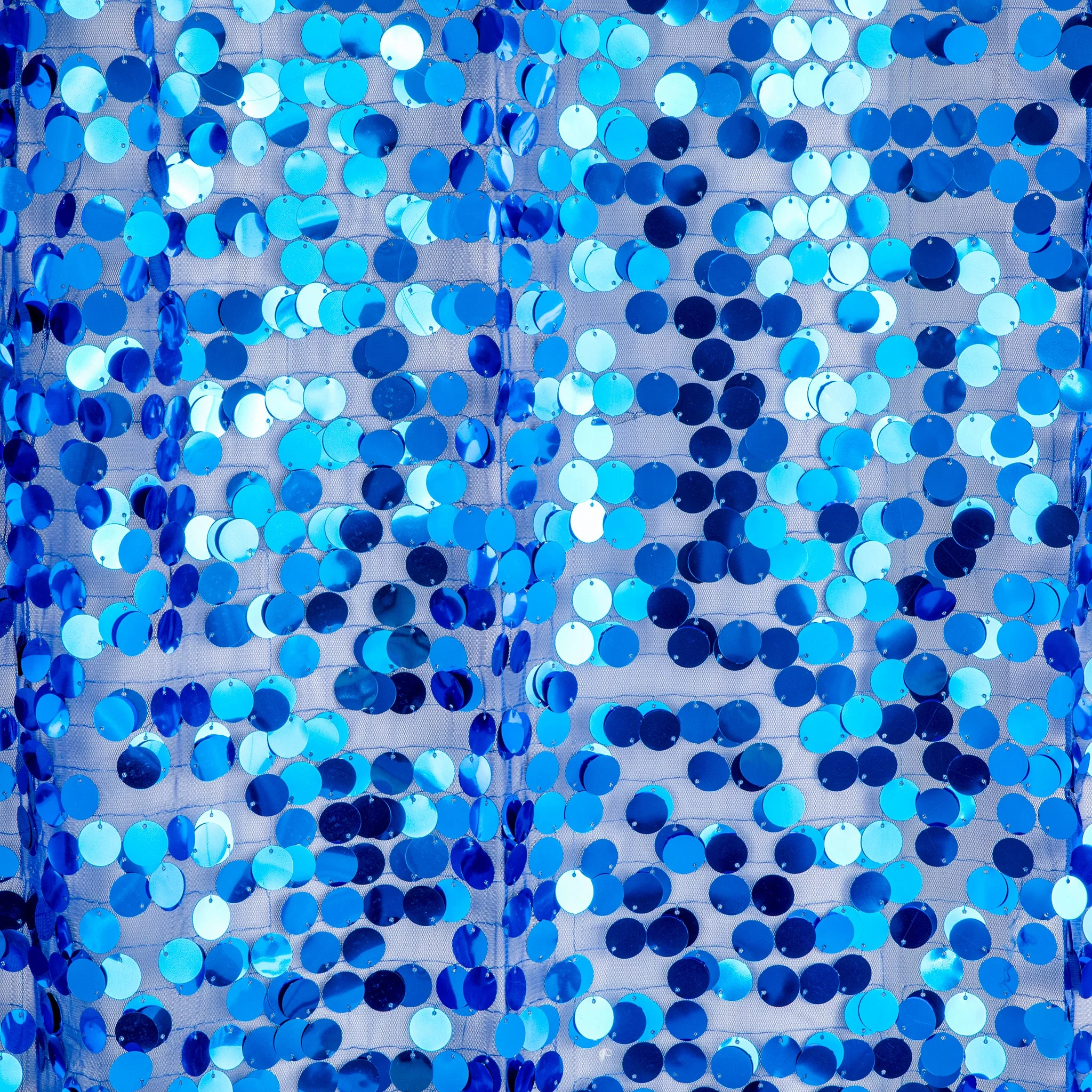 Large Payette Sequin Round 120" Tablecloth - Royal Blue - Image 3