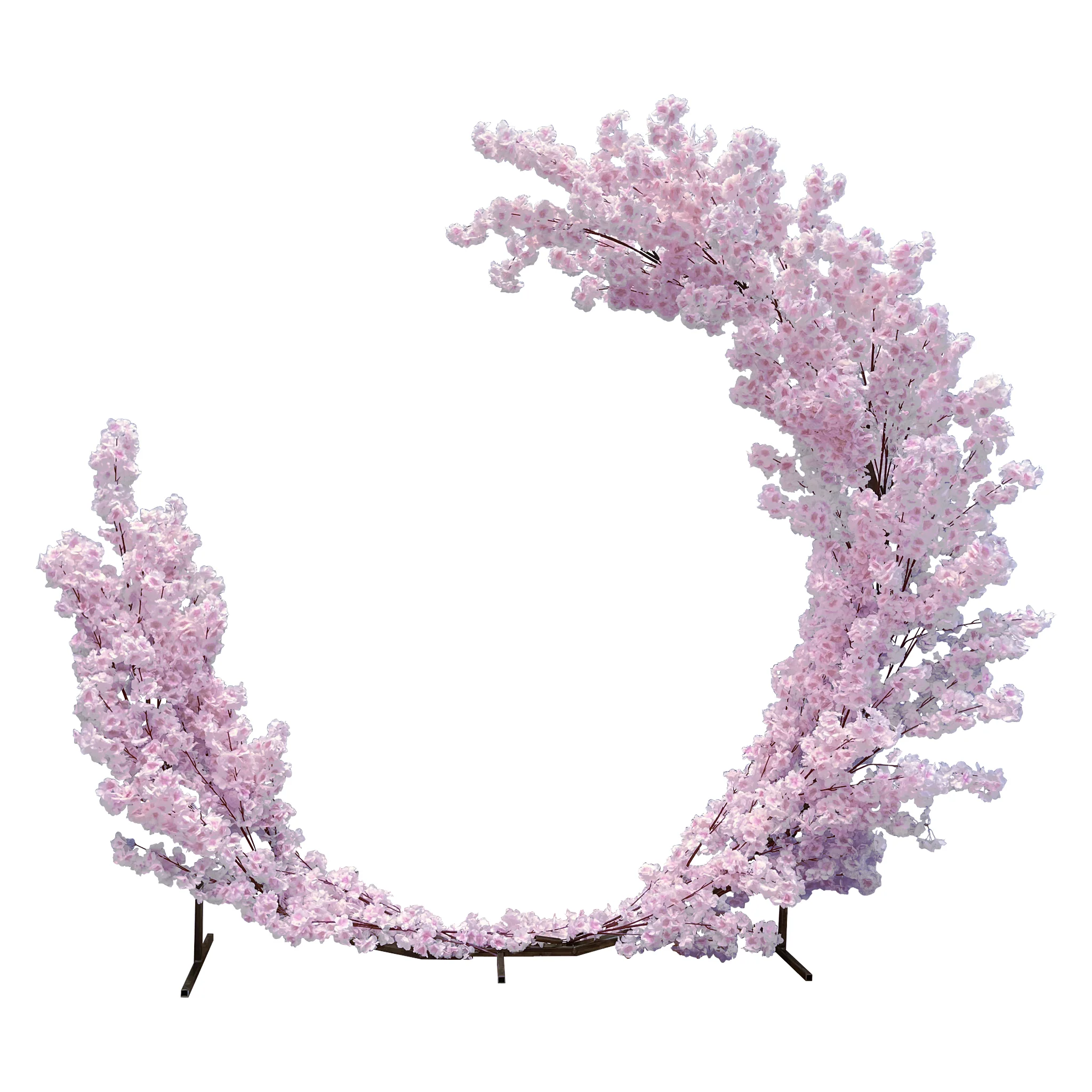 Cherry Blossom Crescent Arch Backdrop - Pink